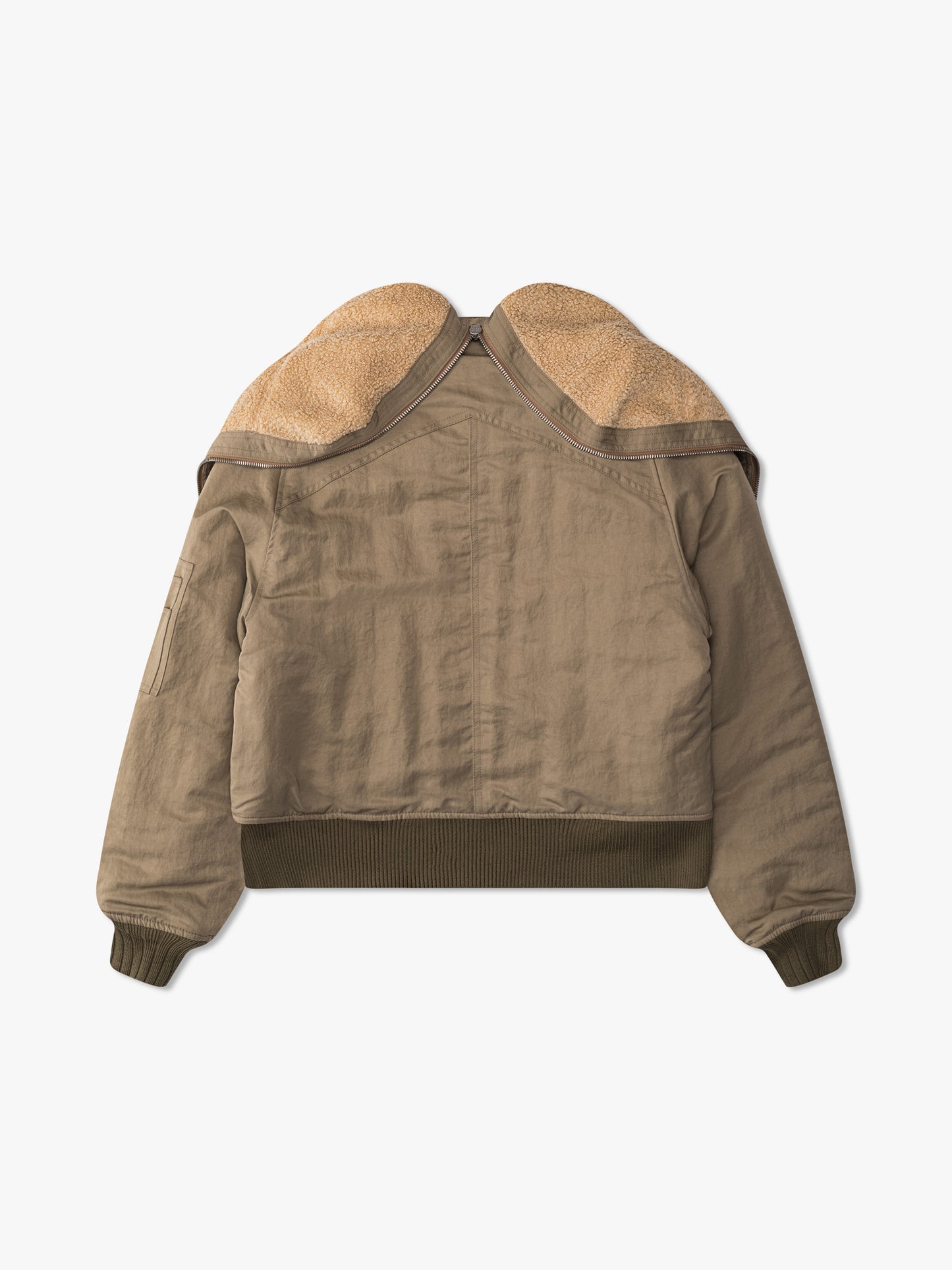 FUR HOODED MA1 JACKET