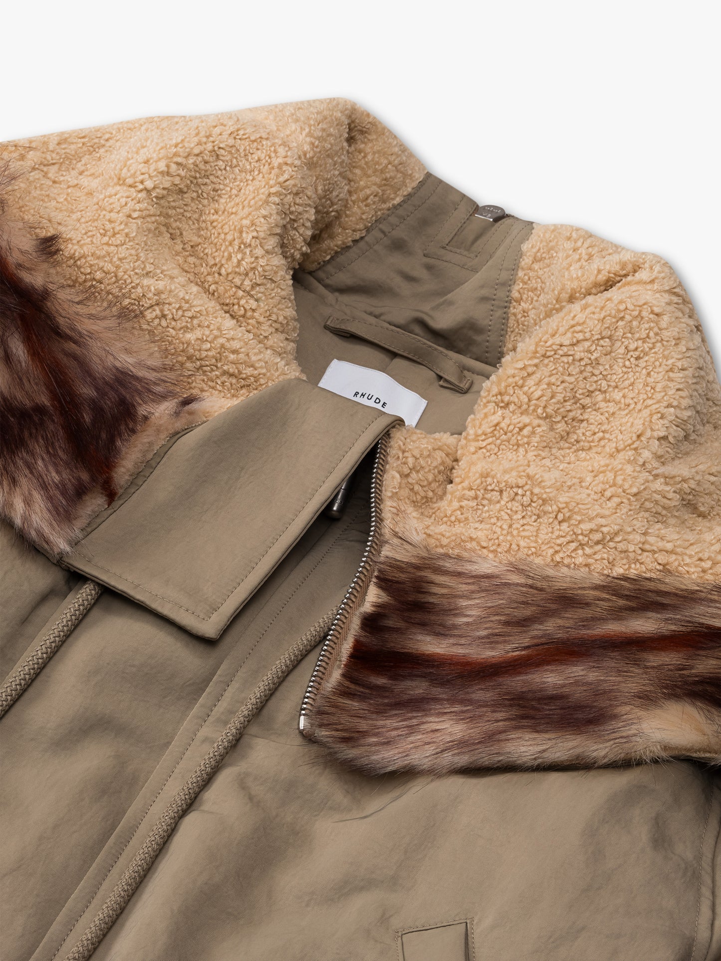 FUR HOODED MA1 JACKET