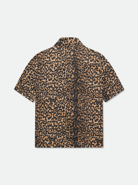 LEOPARD BOXY WORK SHIRT