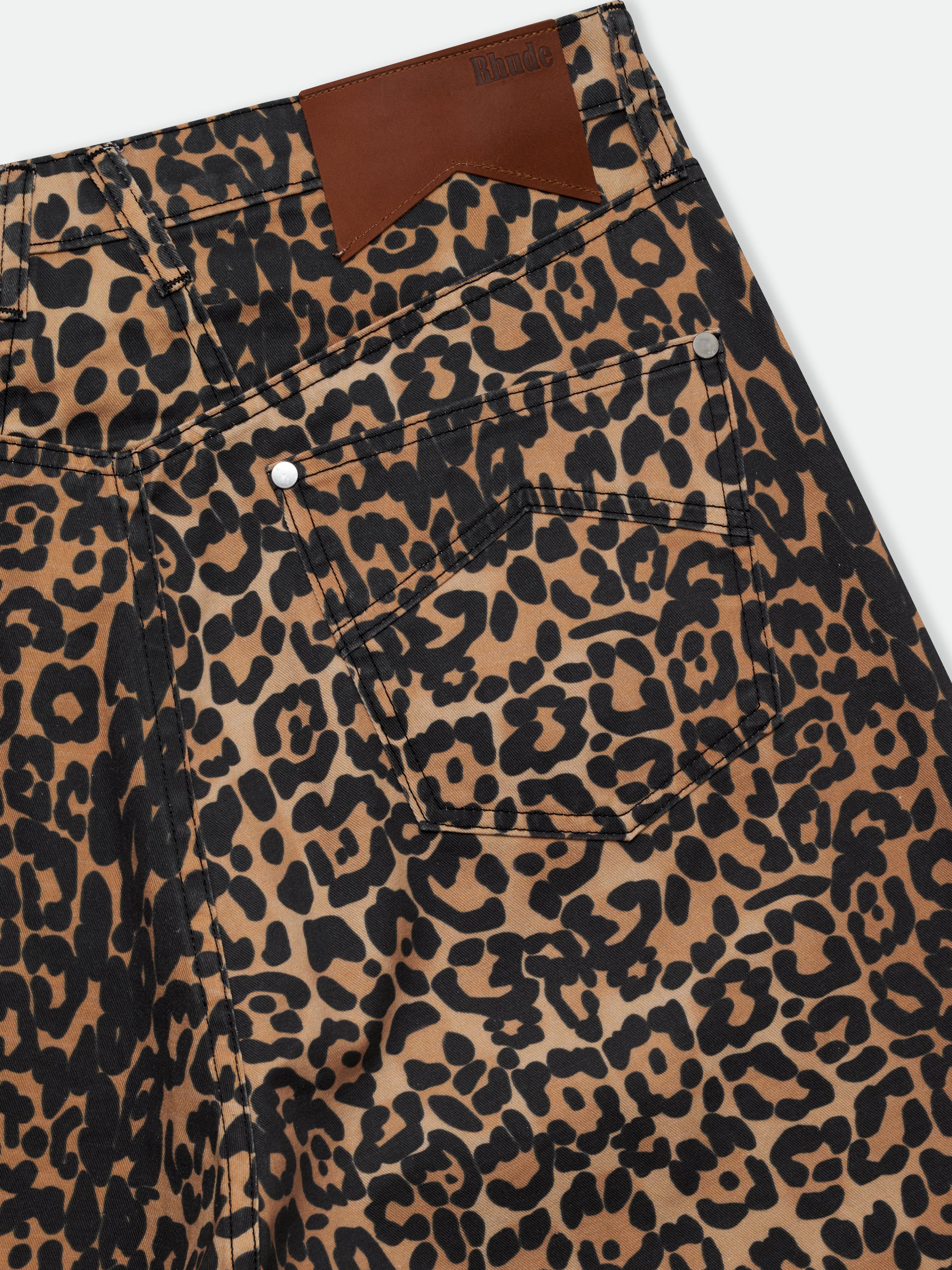 LEOPARD TRAXEDO BAGGY SHORT