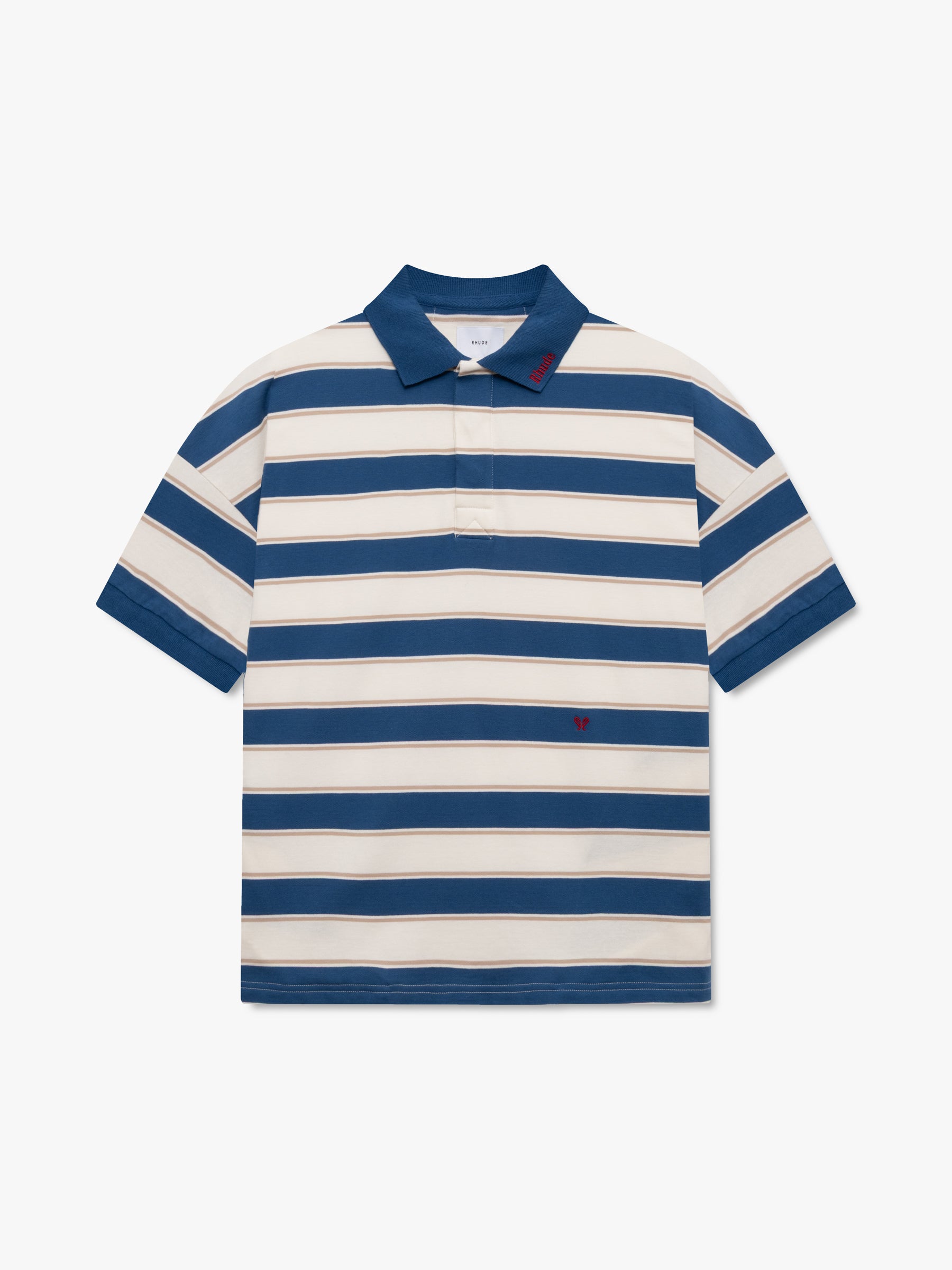 FONTAINE STRIPED SS POLO SHIRT – R H U D E