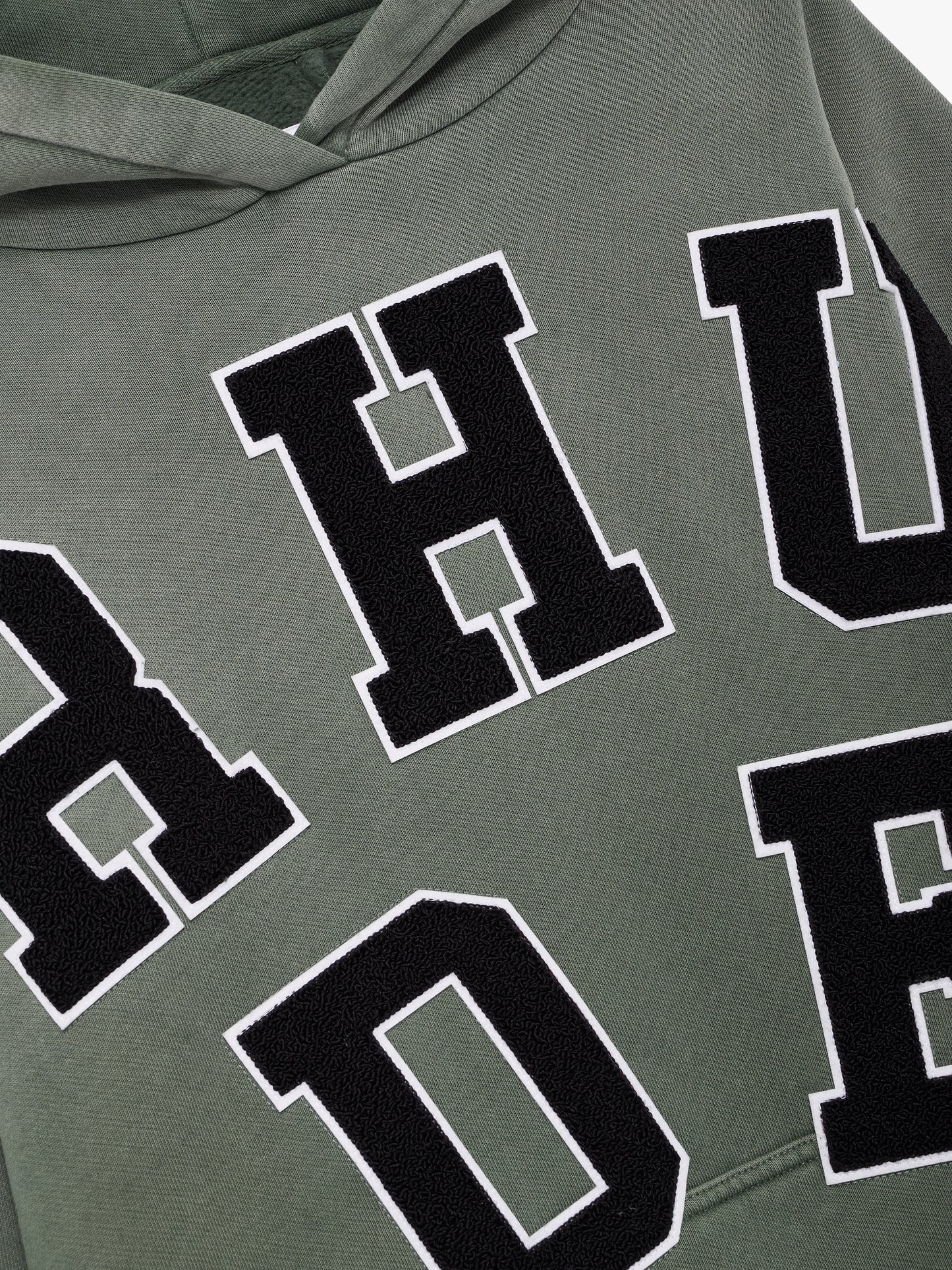 RHUDE CHENILLE PATCH LOGO HOODIE