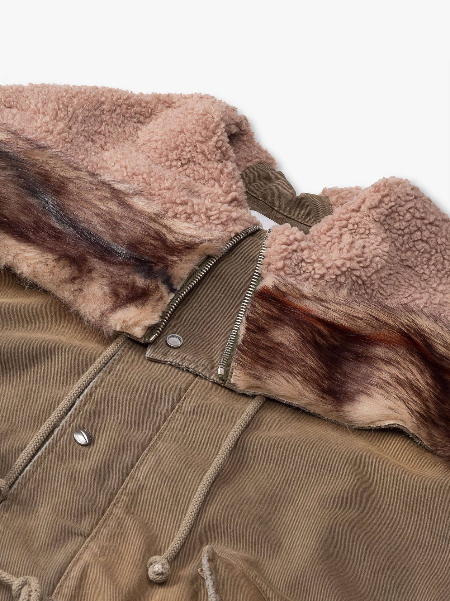 FUR HOODED PARKA JACKET