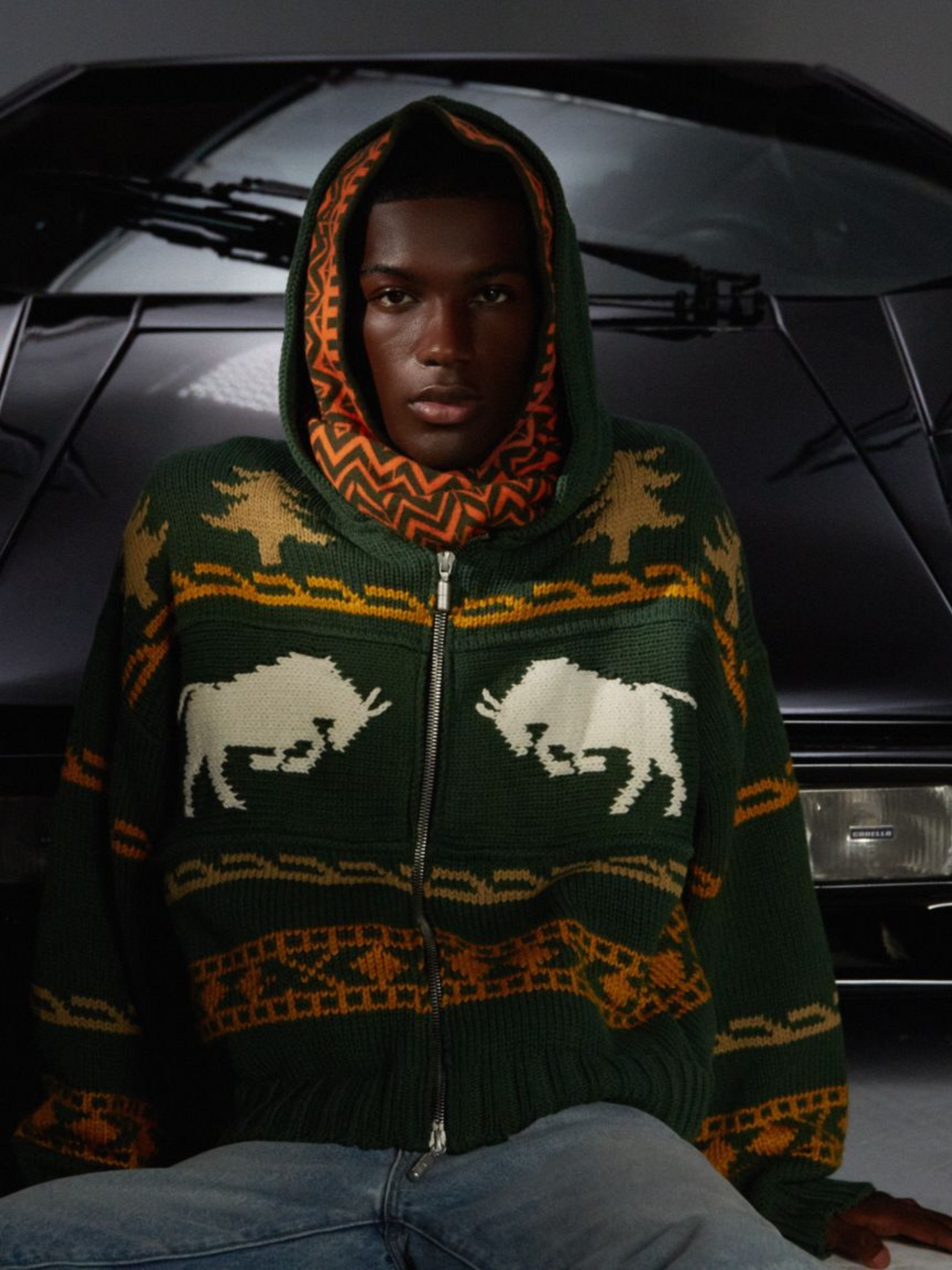 RAGING BULL KNIT ZIP HOODIE