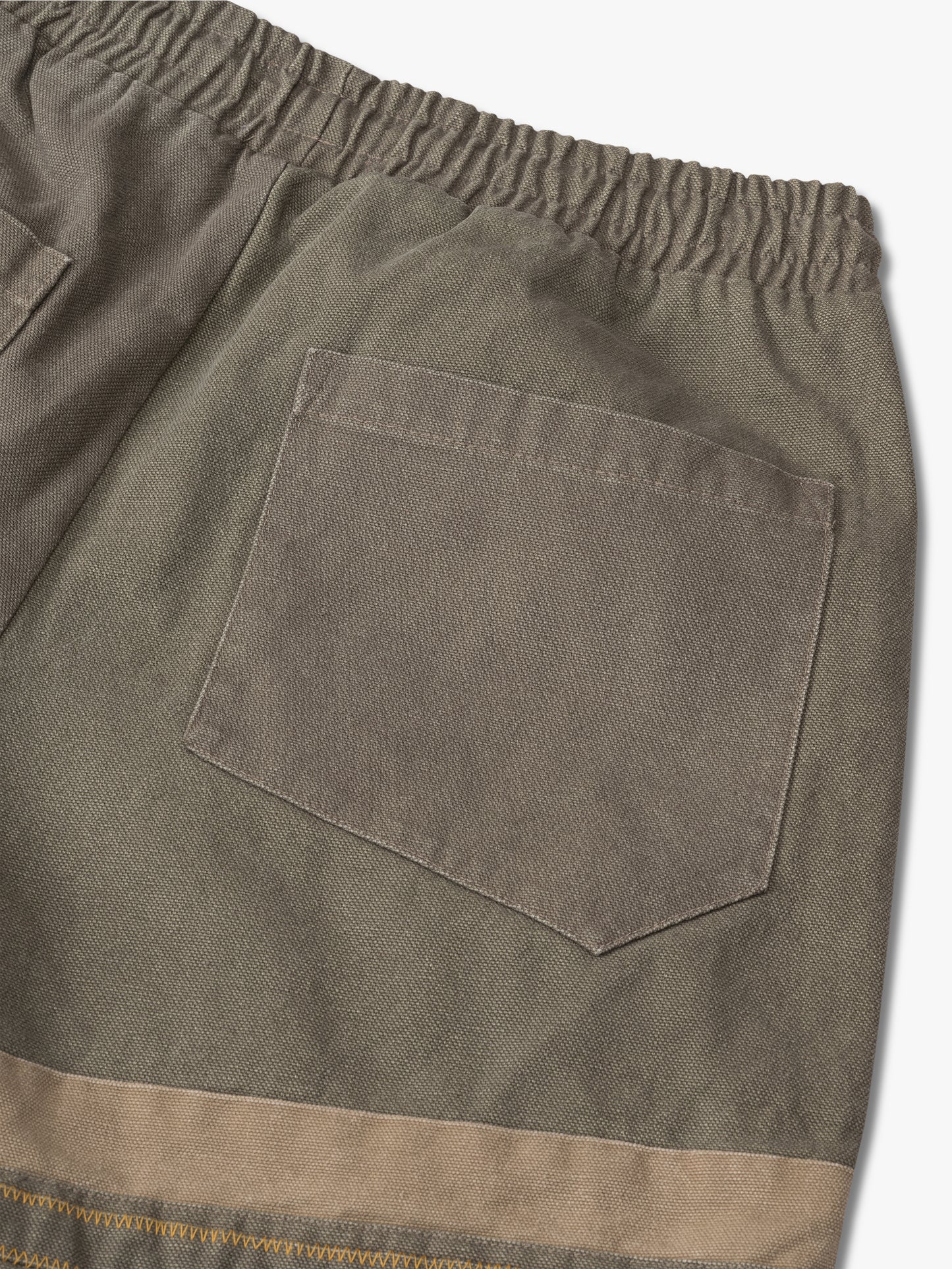 RHUDE EMB. CANVAS LOGO SHORTS