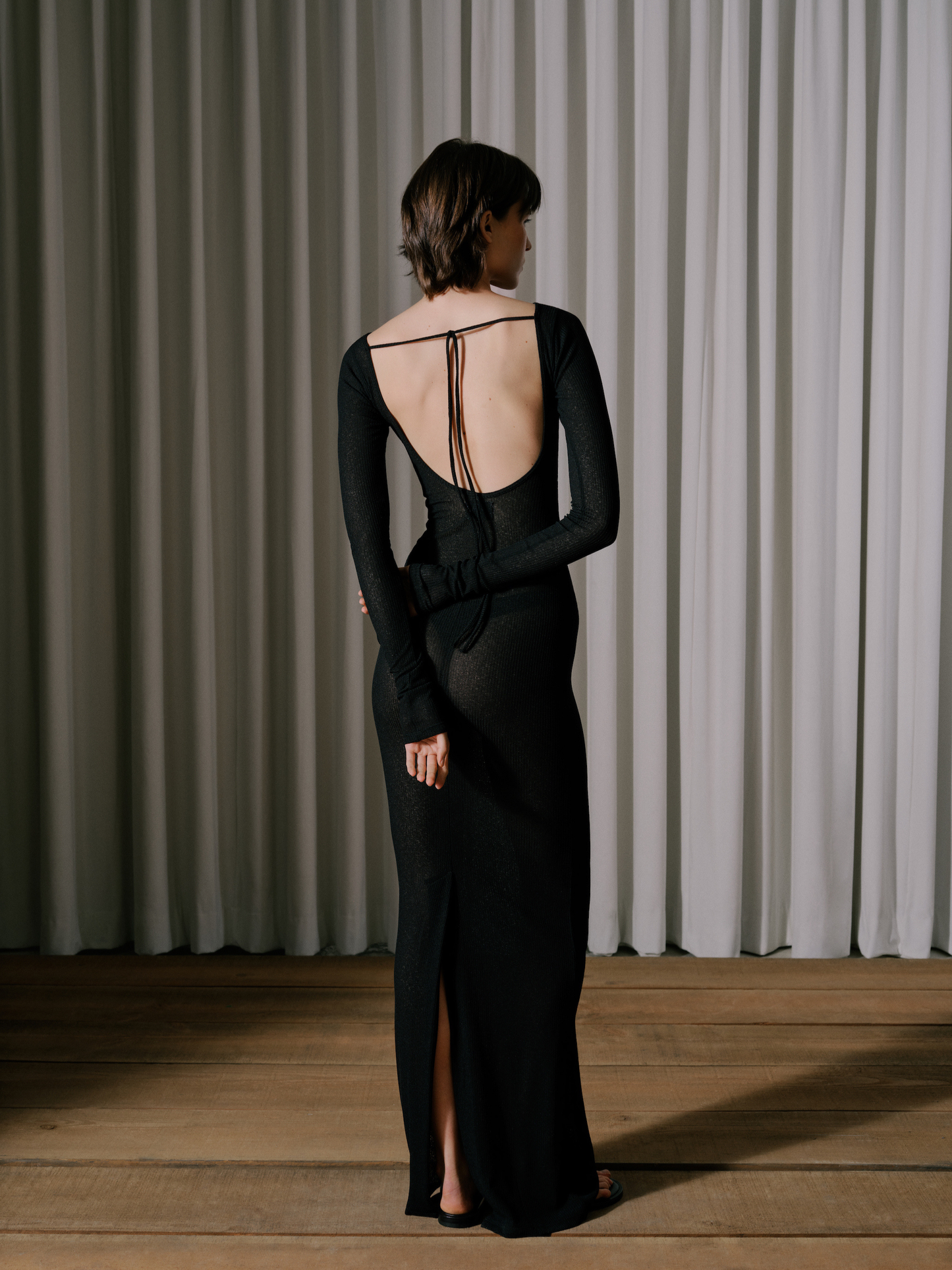 SHEER KNIT DRESS