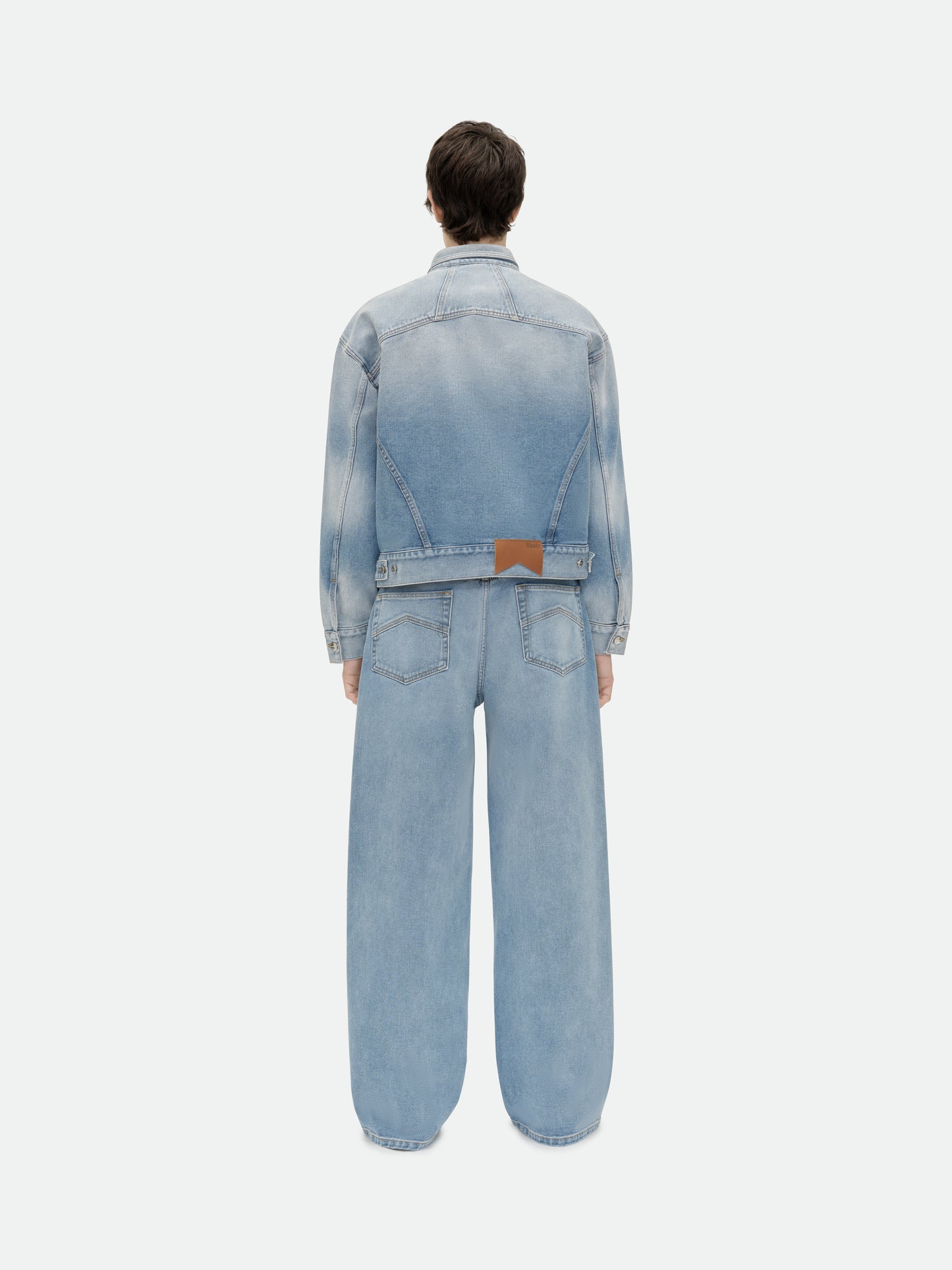 "PACK" LOGO WIDE LEG DENIM