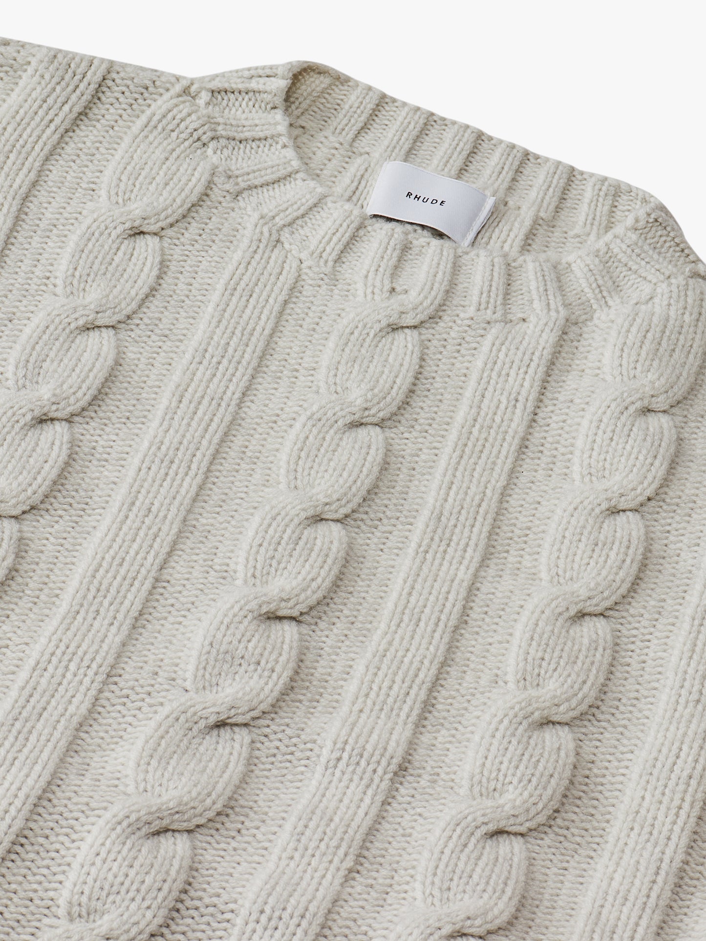 CABLE KNIT CREWNECK