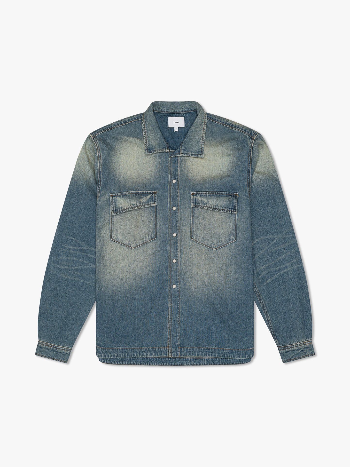 DENIM TRACK SHIRT