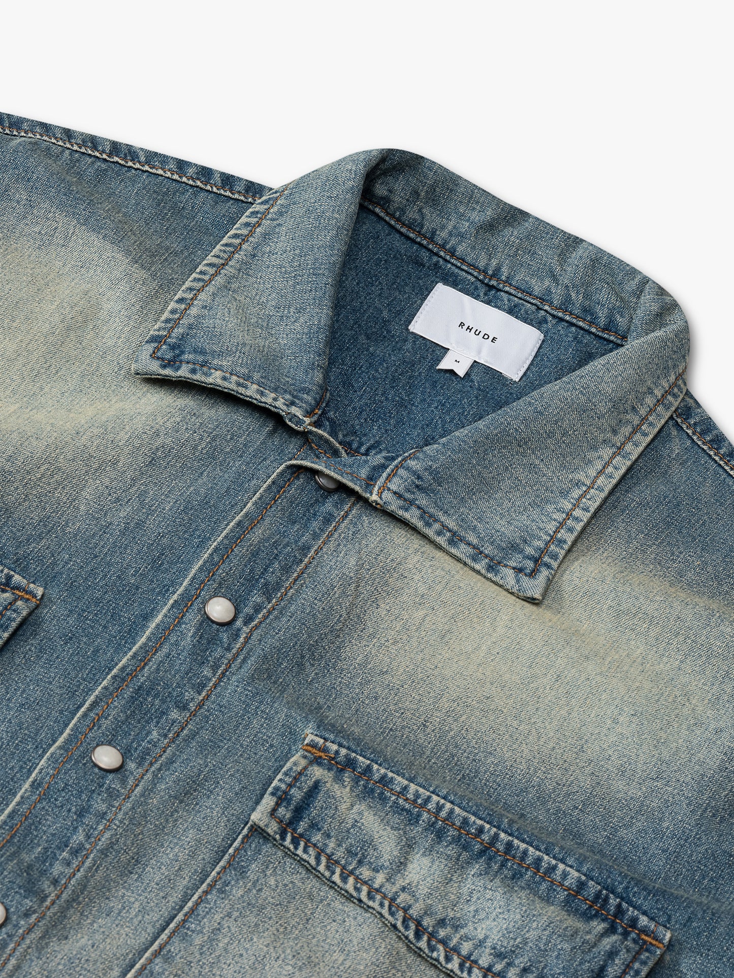 DENIM TRACK SHIRT