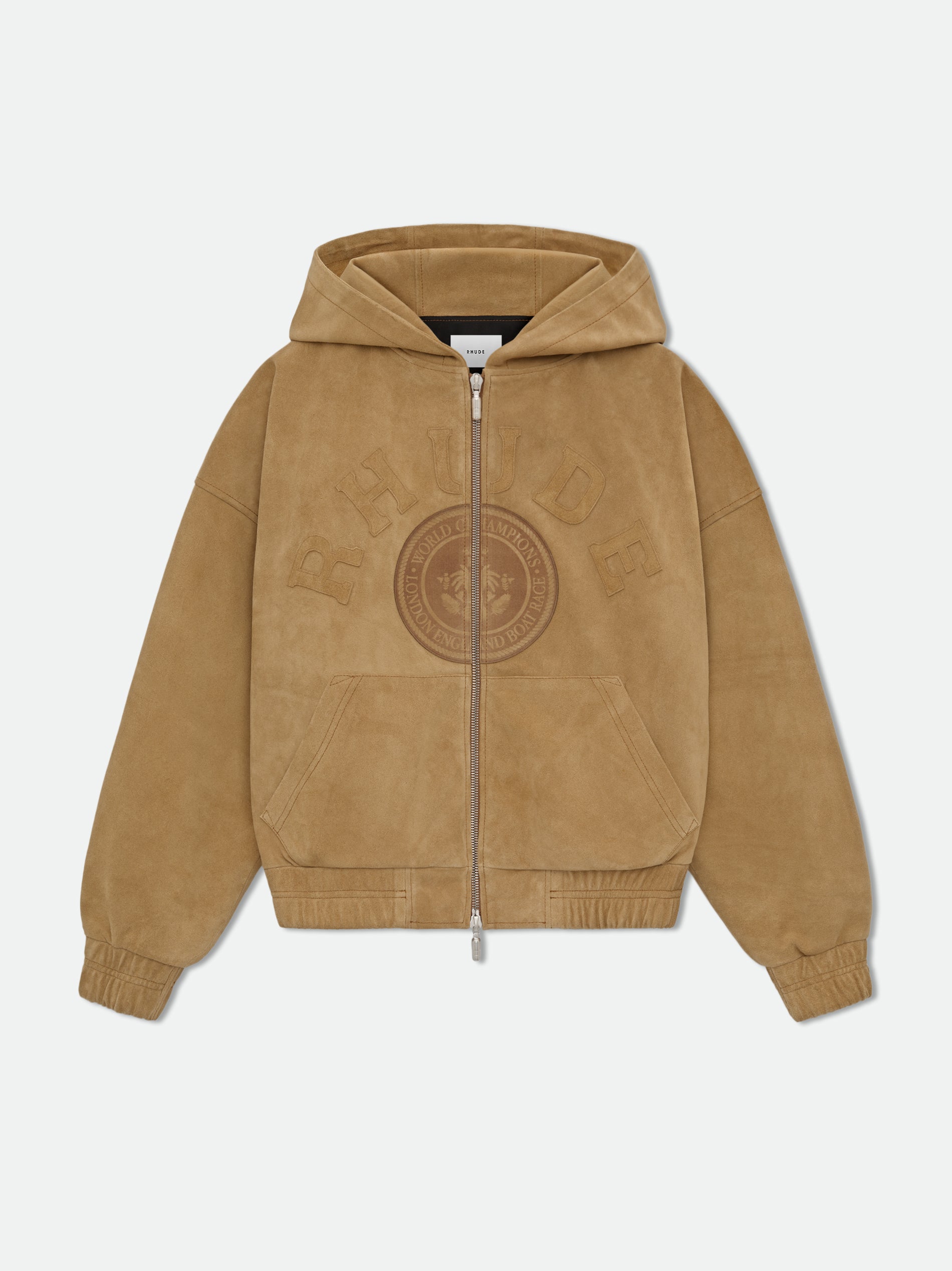 SUEDE RHUDE CREST HOODIE – R H U D E - Main Image