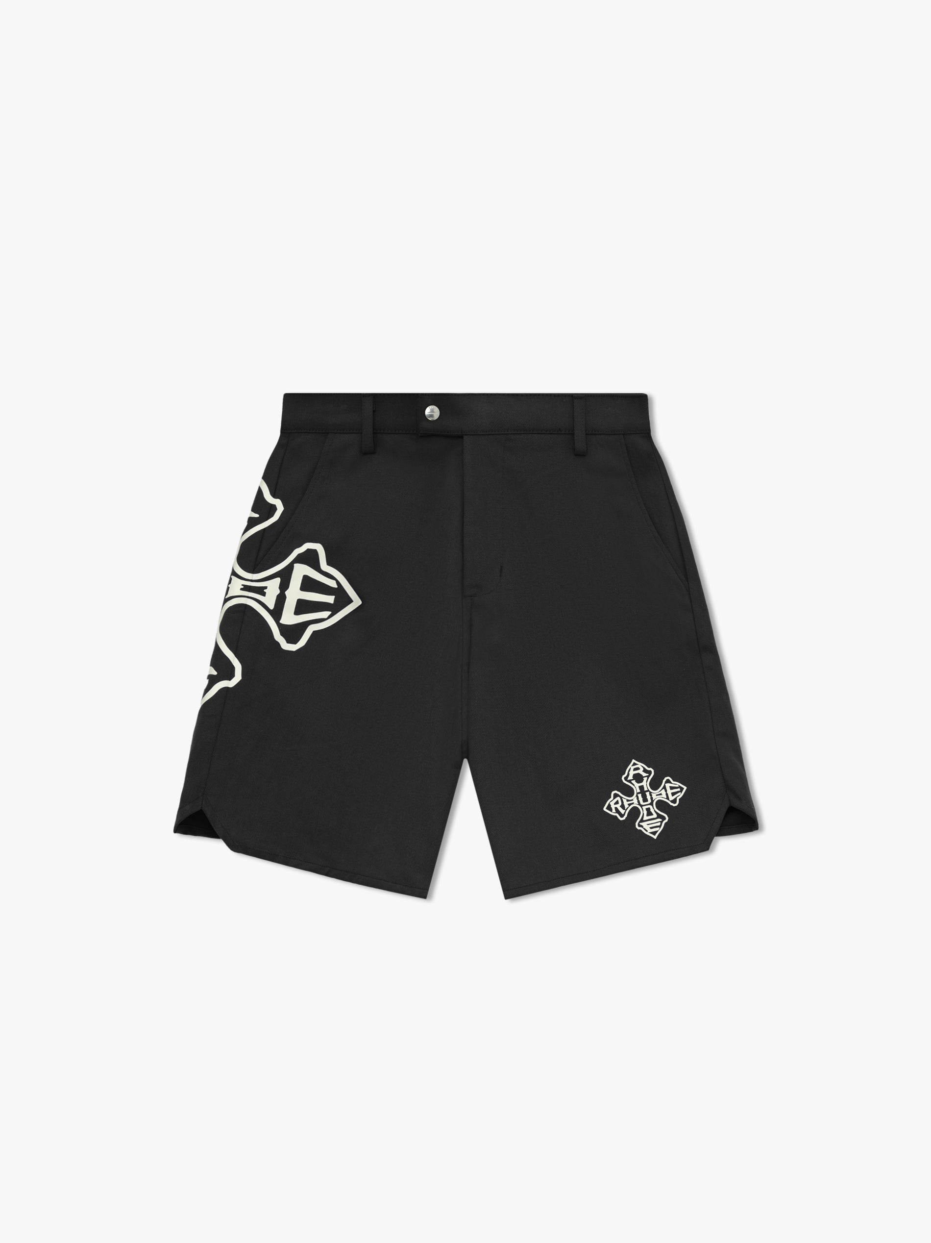 Rhude black logo nylon 2024 shorts