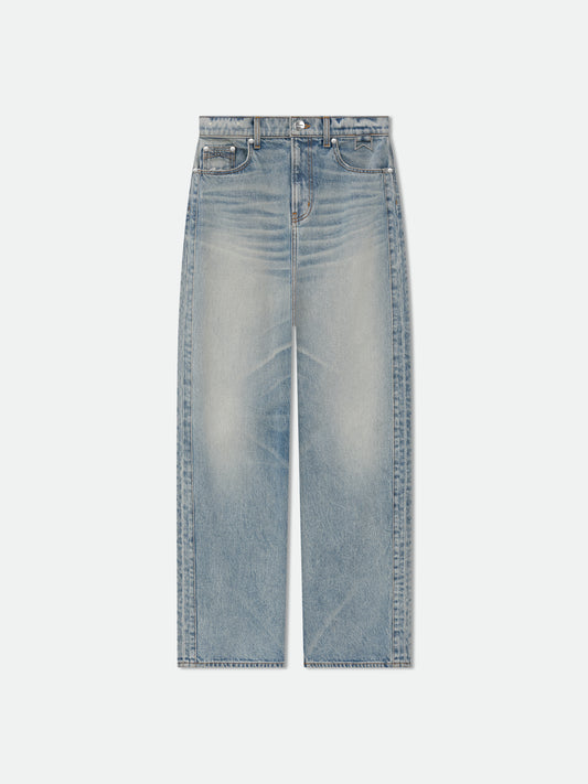 WIDE LEG TRAXEDO DENIM
