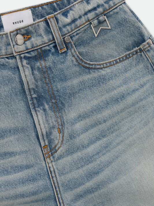 WIDE LEG TRAXEDO DENIM