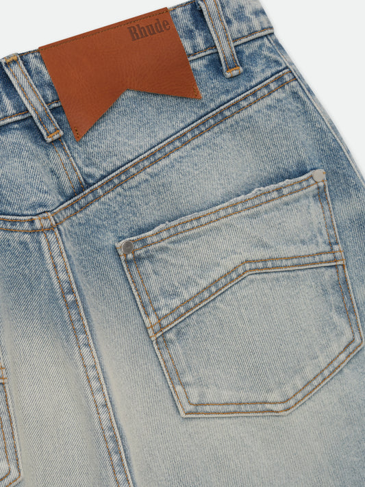 WIDE LEG TRAXEDO DENIM