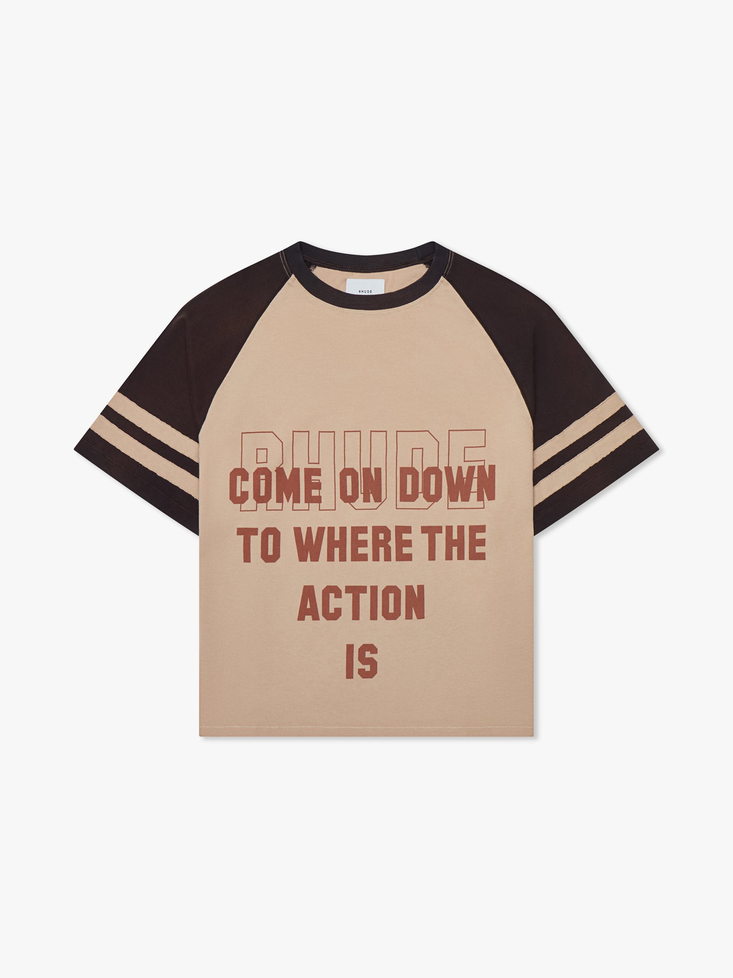 RHUDE ACTION SHORT SLEEVE RAGLAN TEE