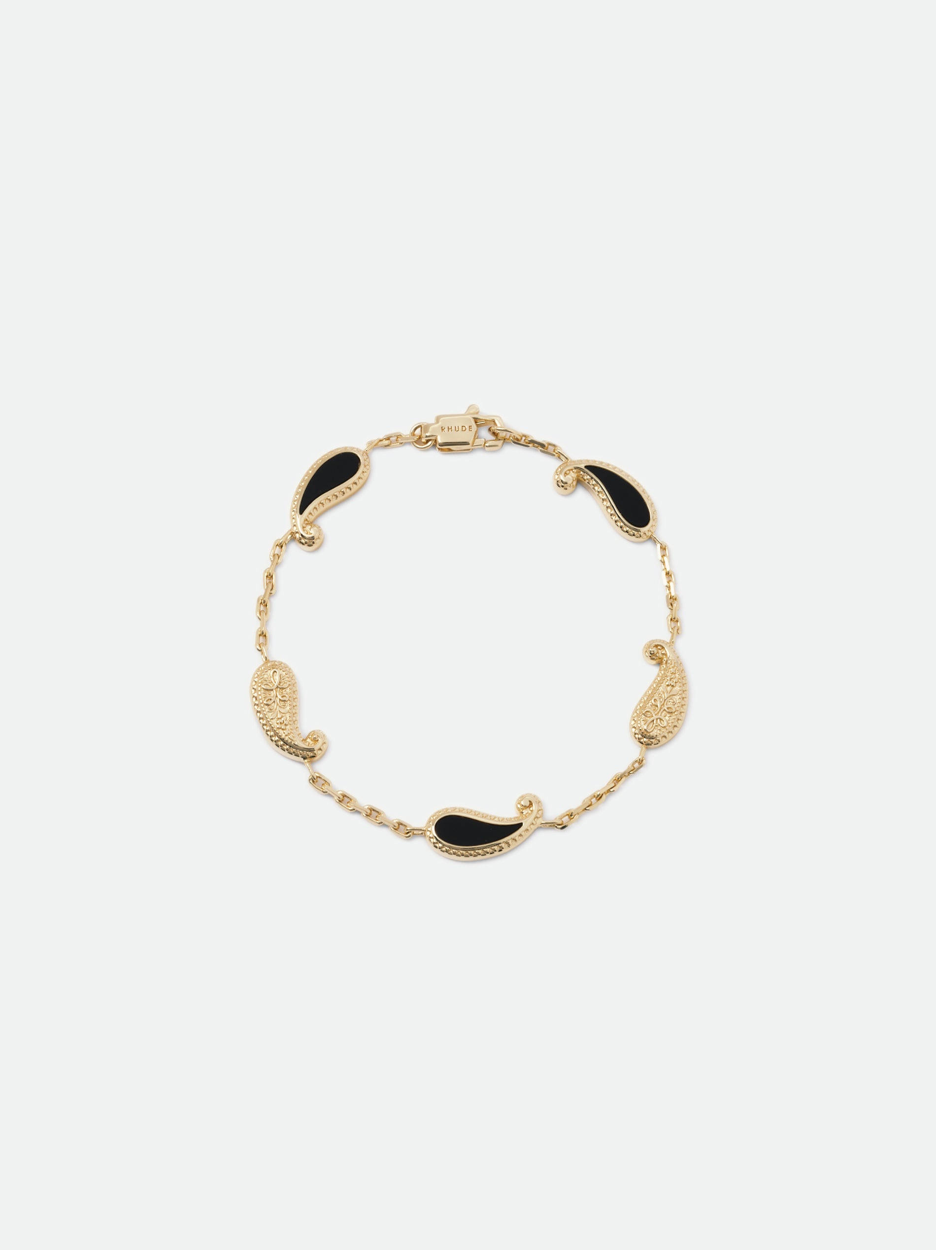 TEARS OF JOY BRACELET — 14K YELLOW GOLD/ONYX – R H U D E