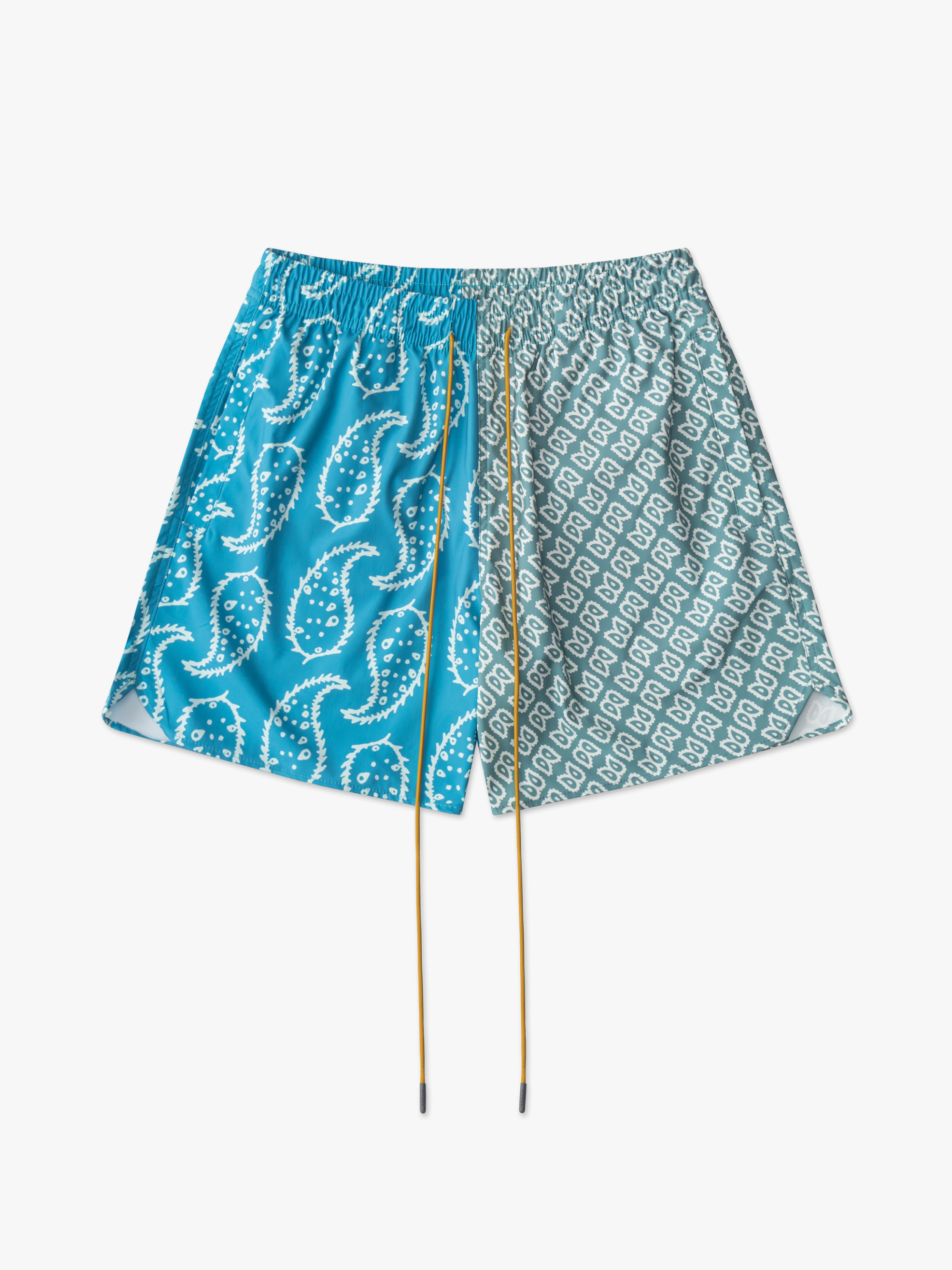 Paisley top swim trunks