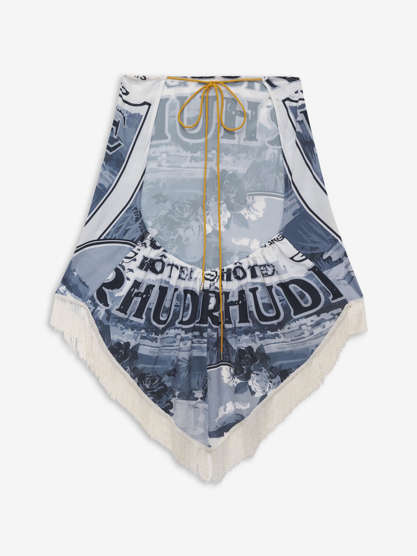 CITY-PRINT GATHERED TOP