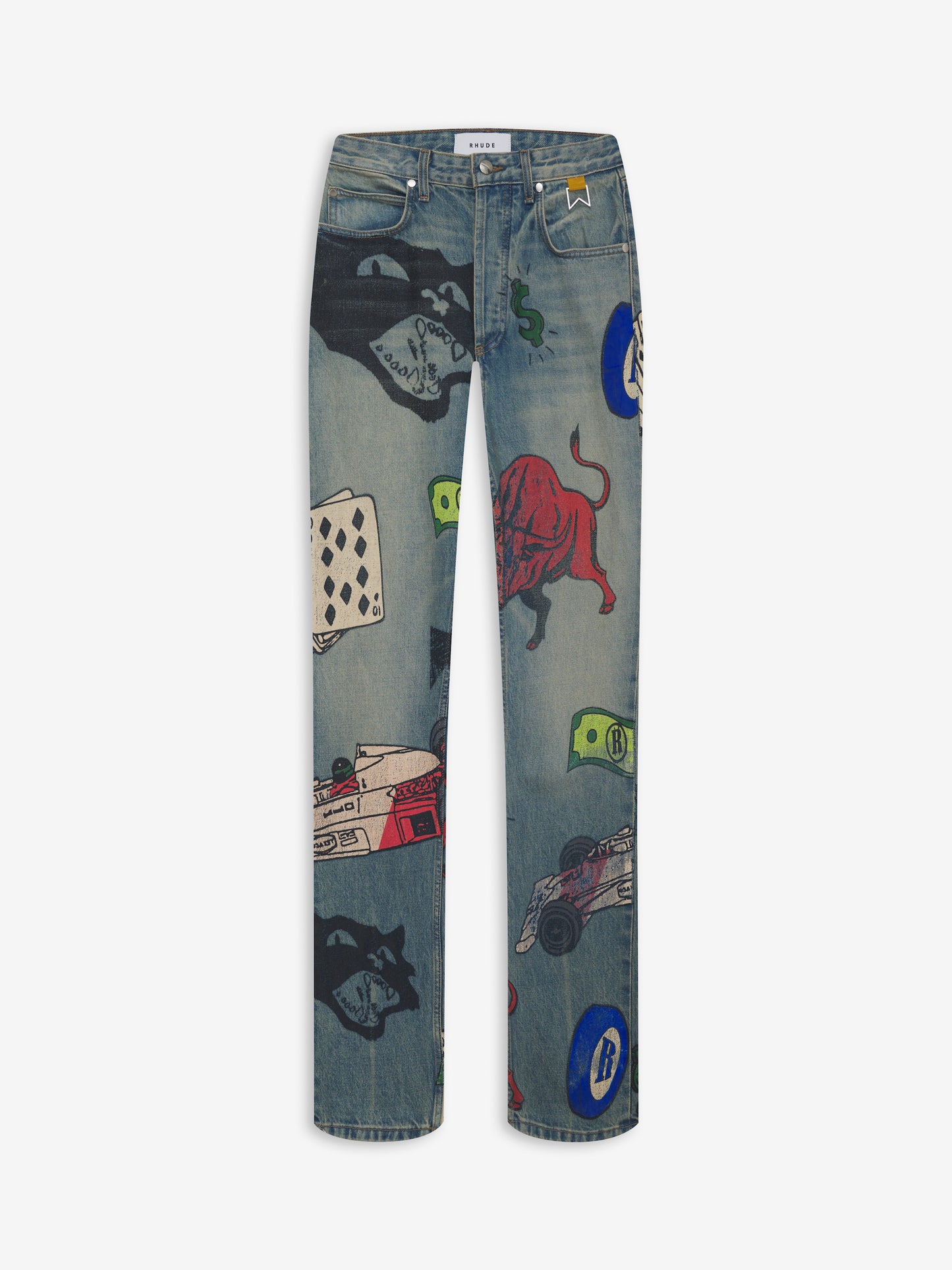 DOODLE PRINT DENIM