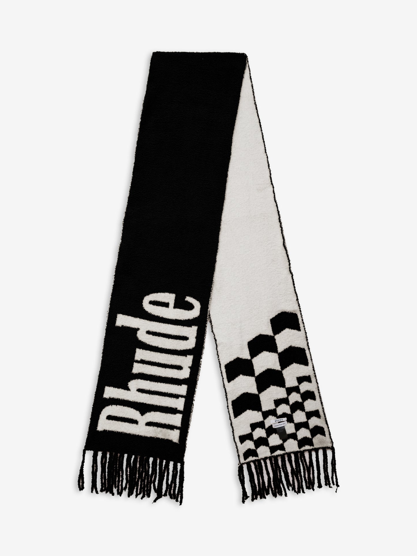 FUZZY OVERSIZED LOGO SCARF