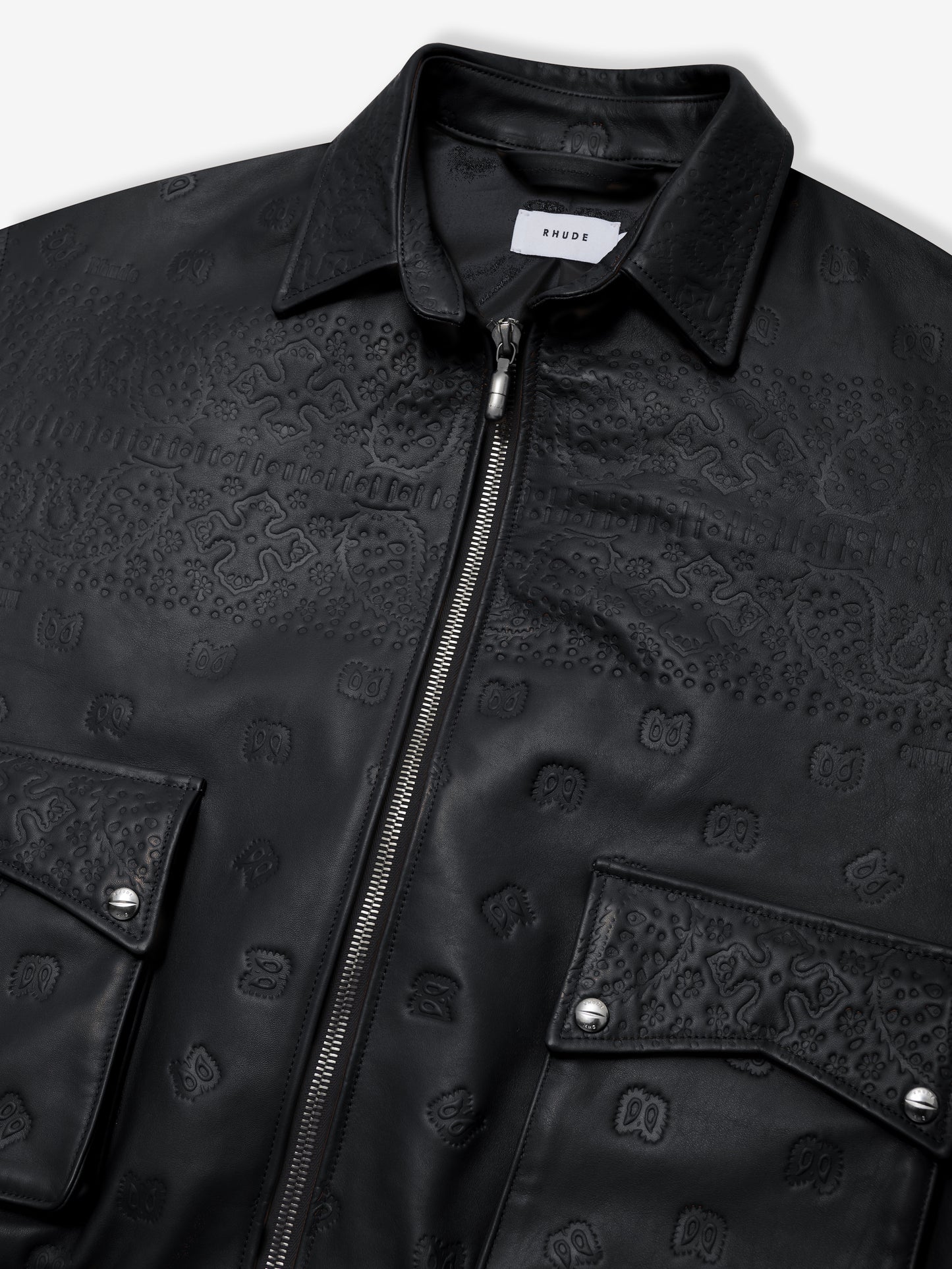 EMBOSSED BLOUSON SUITING JACKET