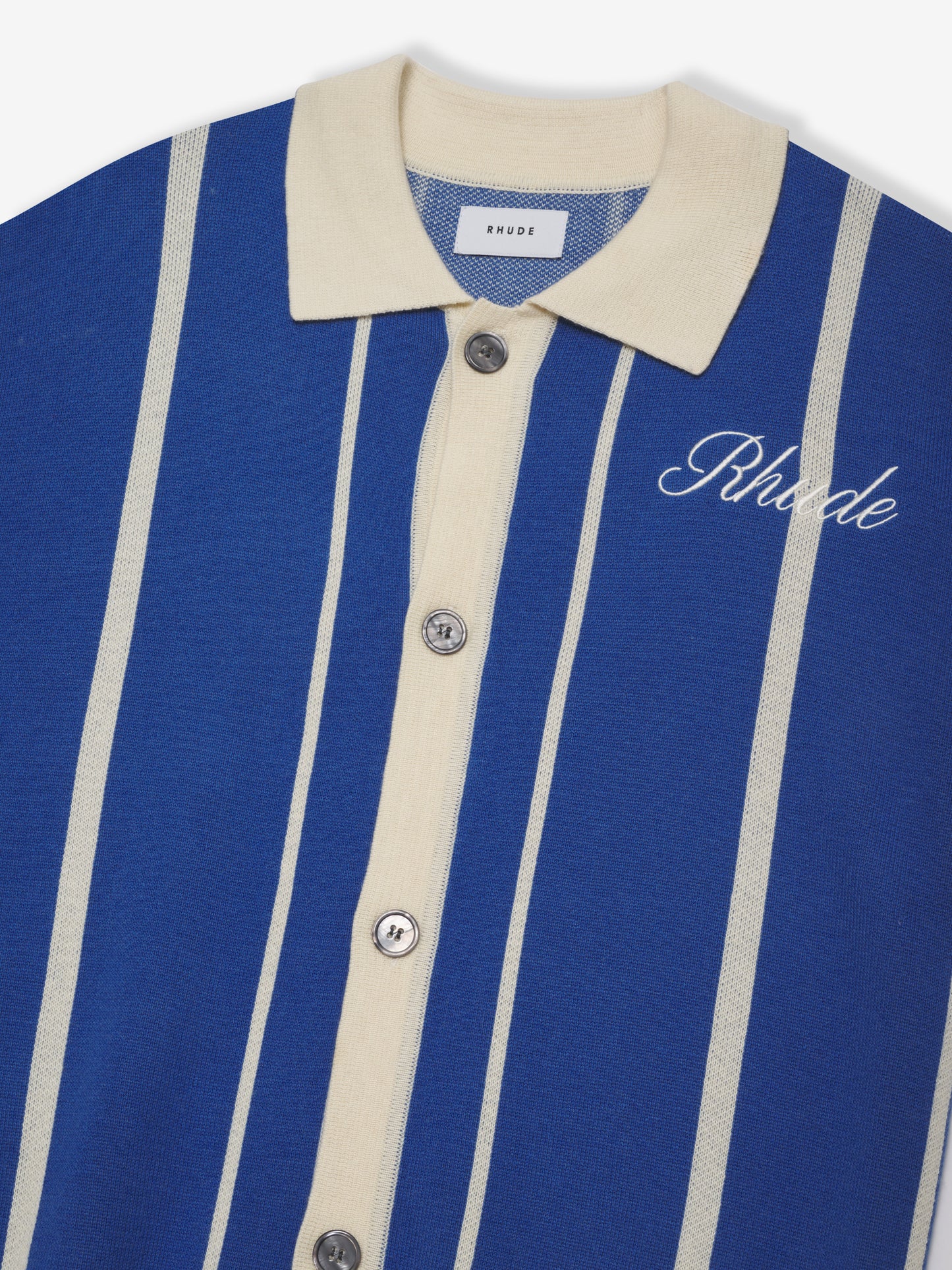 STRIPED KNIT CASHMERE POLO