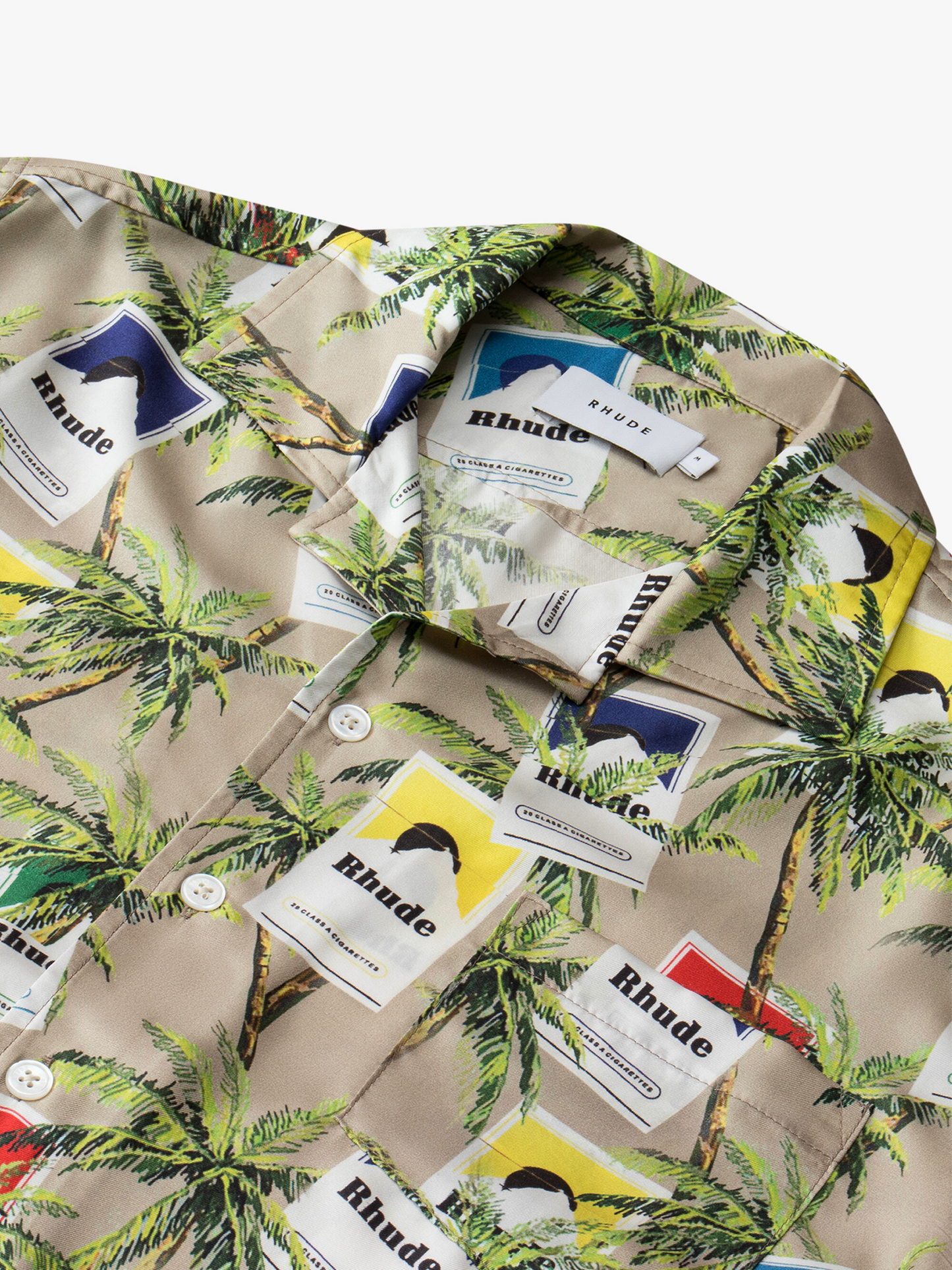 CIGARETTE PRINT BUTTON UP