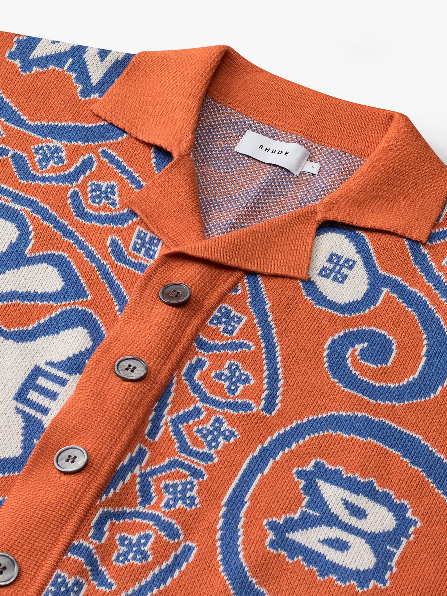 KNIT TILE BUTTON UP SHIRT
