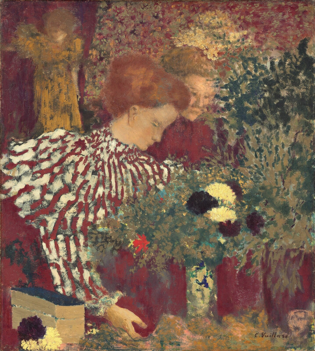 Édouard Vuillard, Woman in a Striped Dress, 1895. National Gallery of Art, 1983.1.38. Public domain.