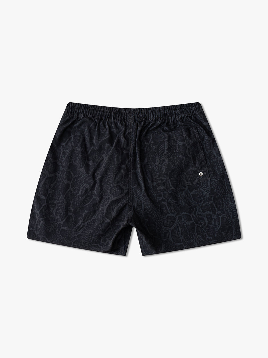 Black Croc Swim Trunk