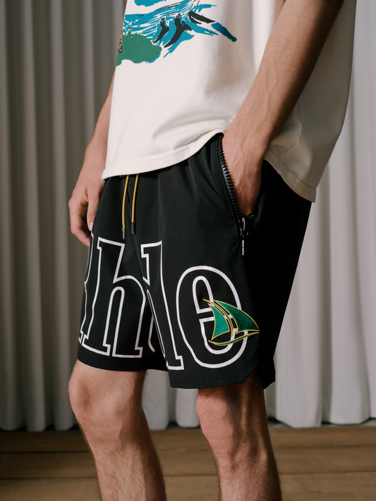 RHUDE ST.TROPEZ CREST LOGO SHORT