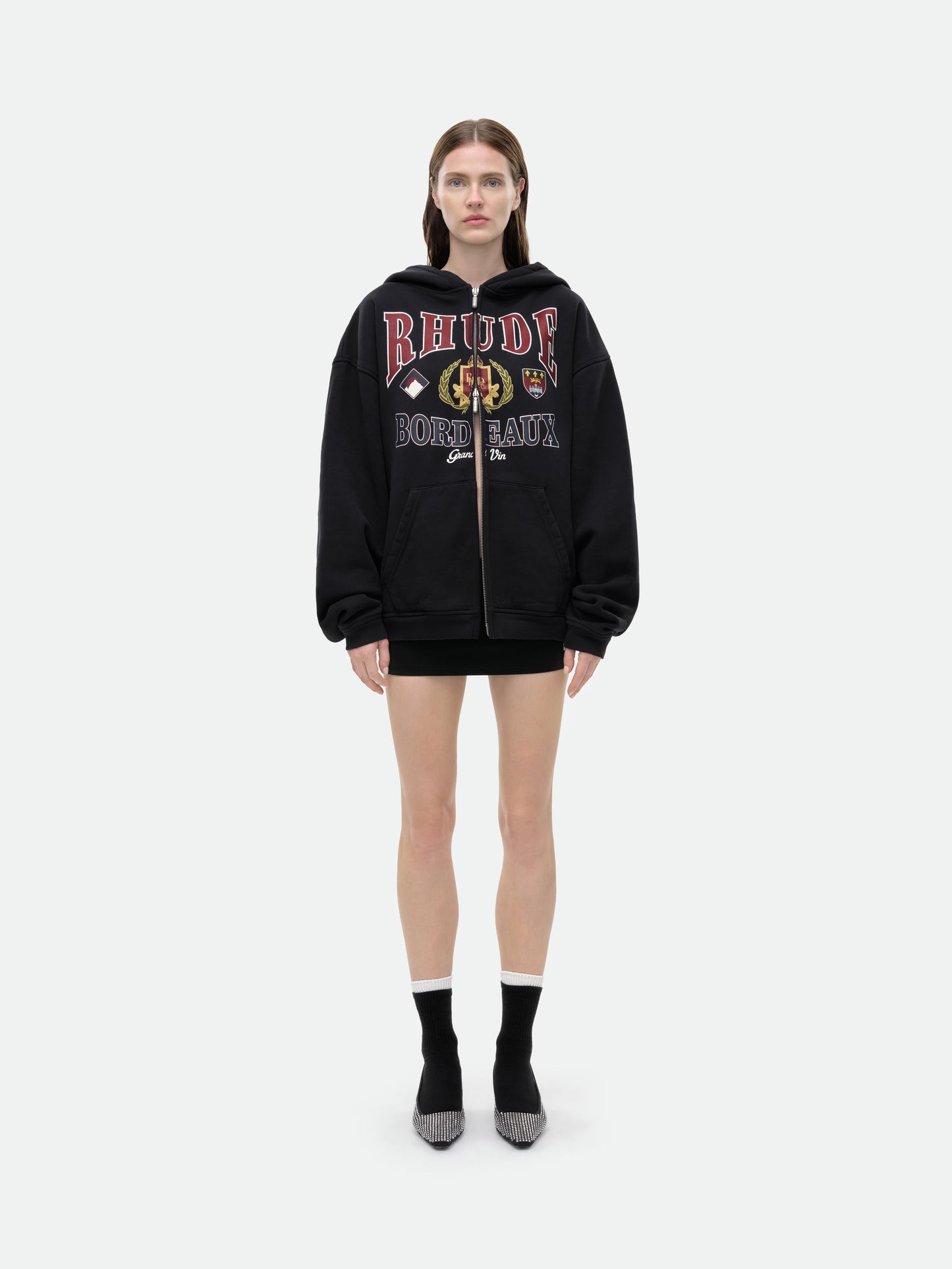 BORDEAUX GRAND VIN ZIP-UP HOODIE