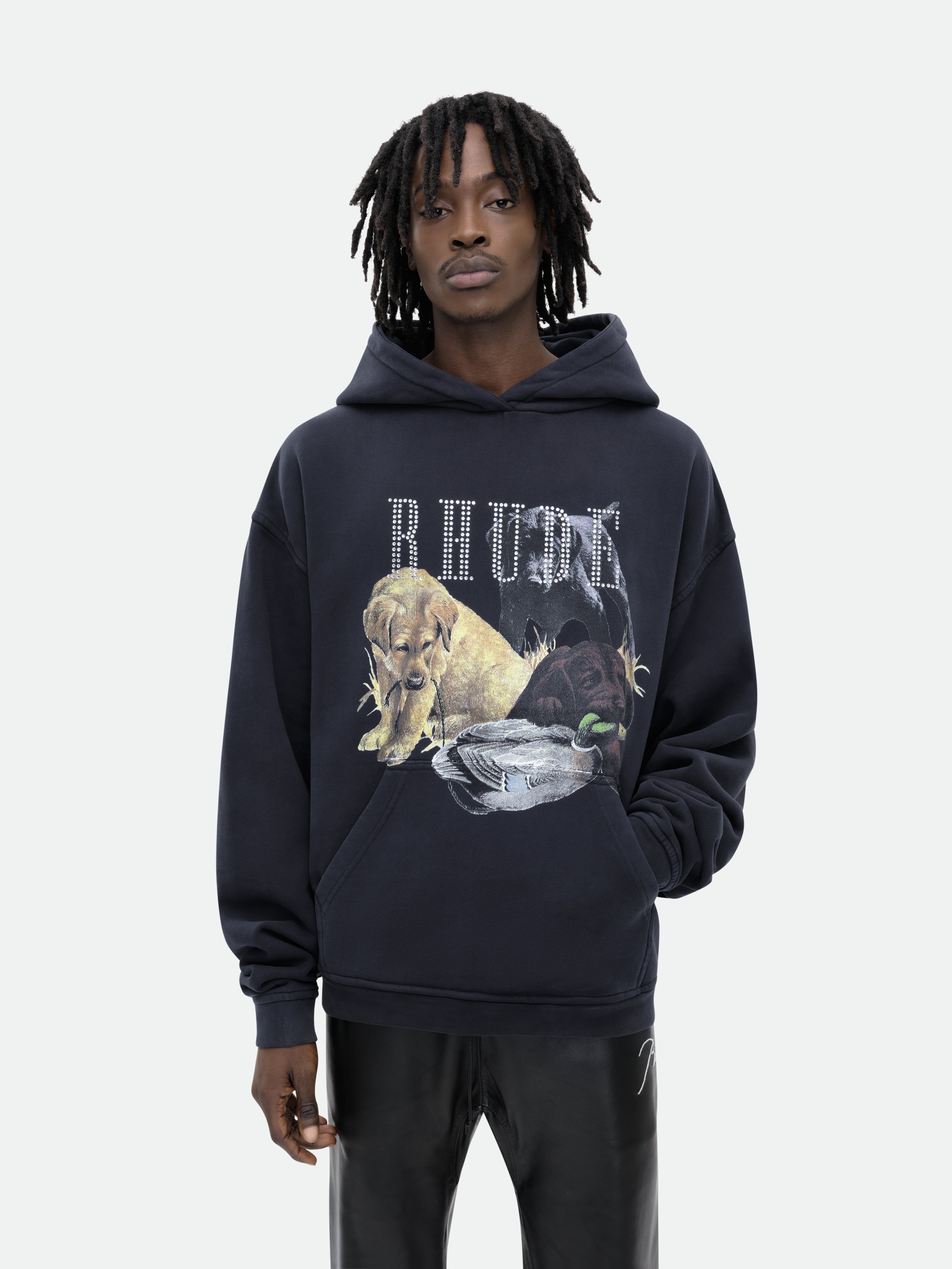 Rhude rhinestone hoodie sale