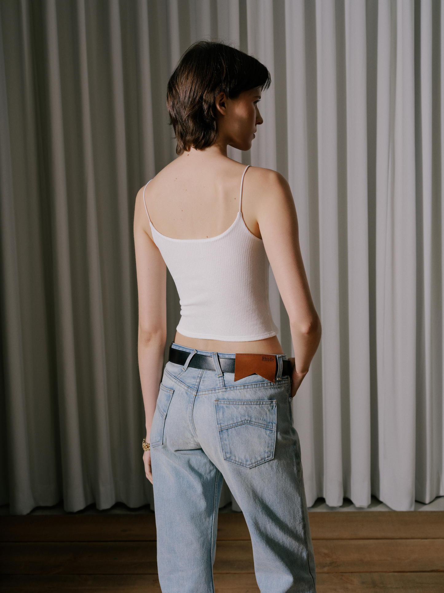 LOW-WAIST FLARE DENIM