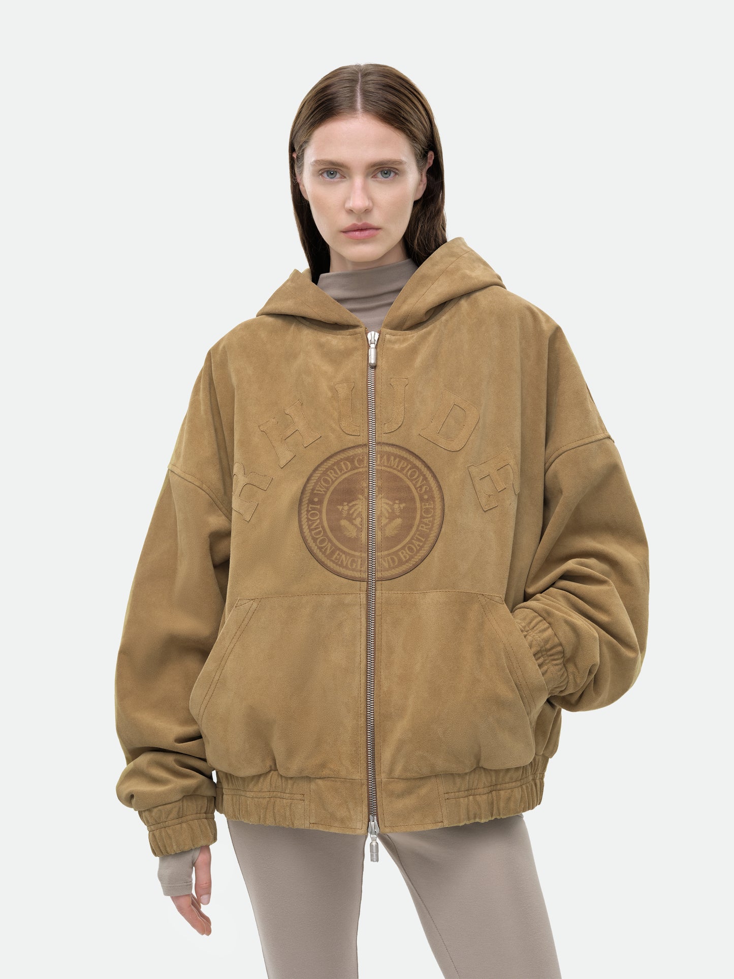 SUEDE RHUDE CREST HOODIE