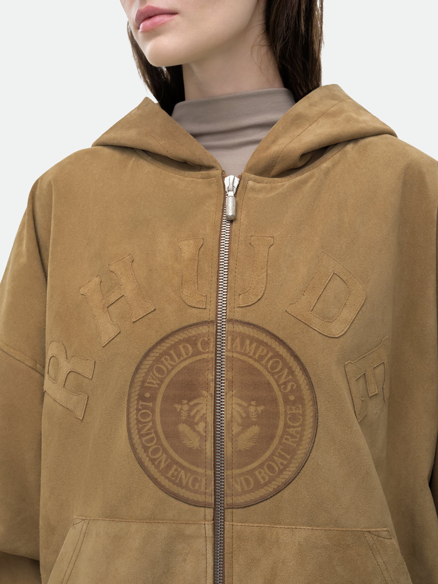 SUEDE RHUDE CREST HOODIE