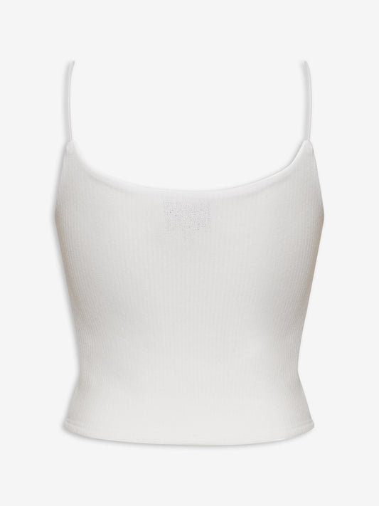 SHEER RIB KNIT TANKTOP