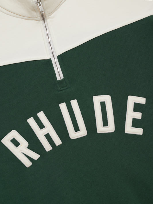 RHUDE CONTRAST QUARTER-ZIP VARSITY
