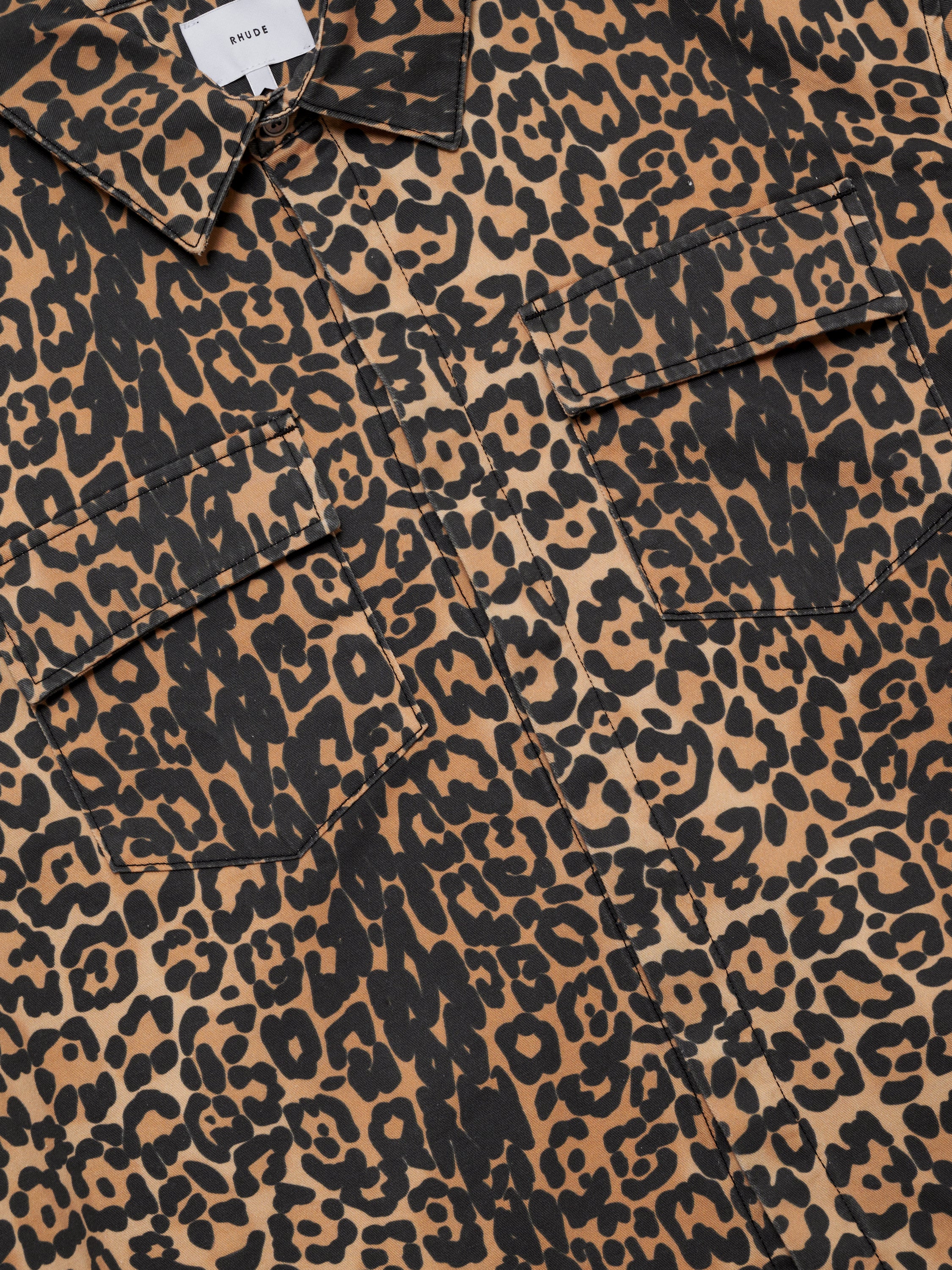 LEOPARD BOXY WORK SHIRT