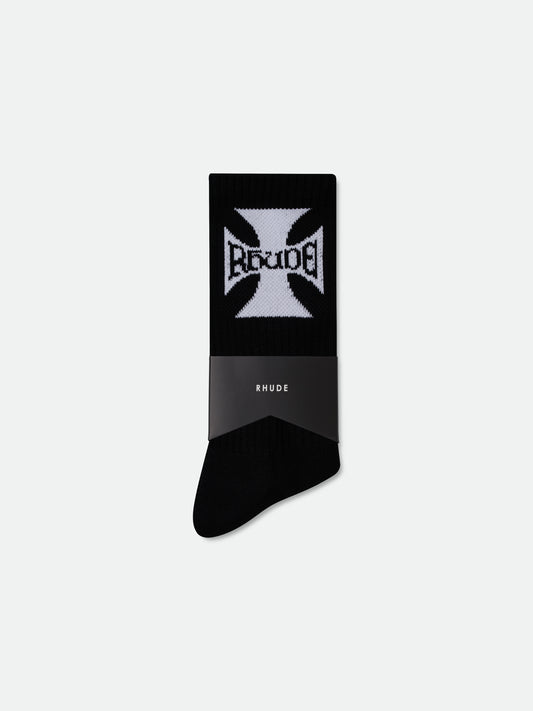 RHUDE BOYS LOGO SOCK