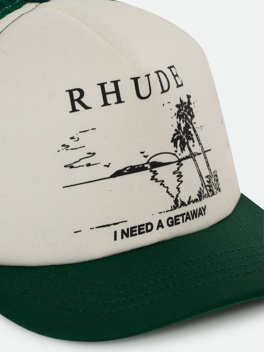 I NEED A GETAWAY TRUCKER HAT