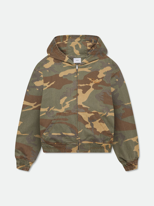 WASHED CAMO WORK JACKET