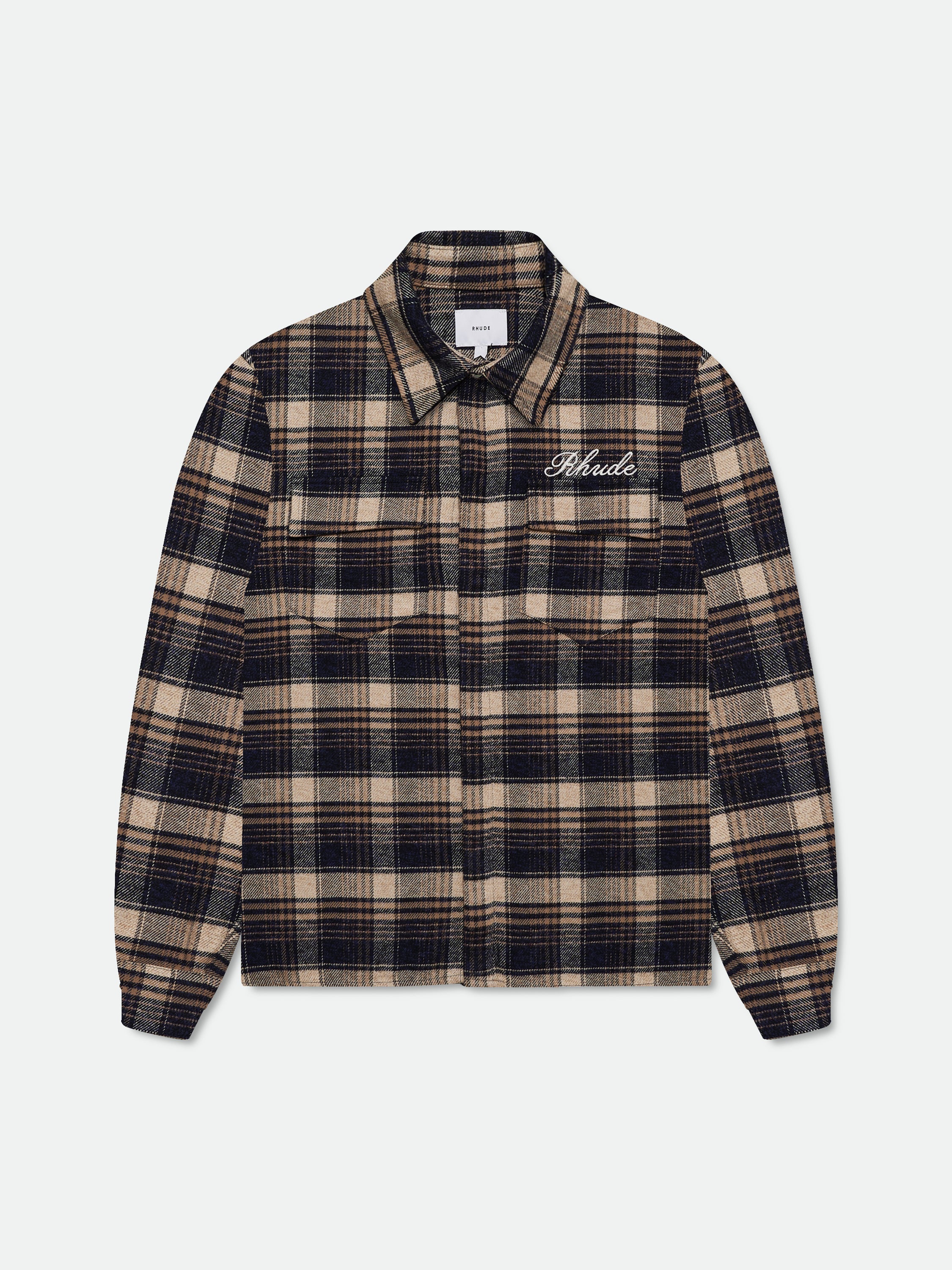 RHUDE SCRIPT LOGO FLANNEL – R H U D E