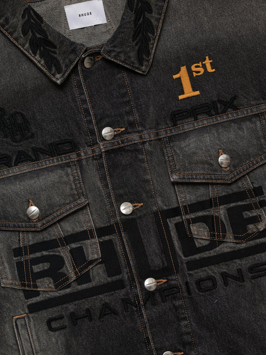 TIRE DENIM TRUCKER JACKET