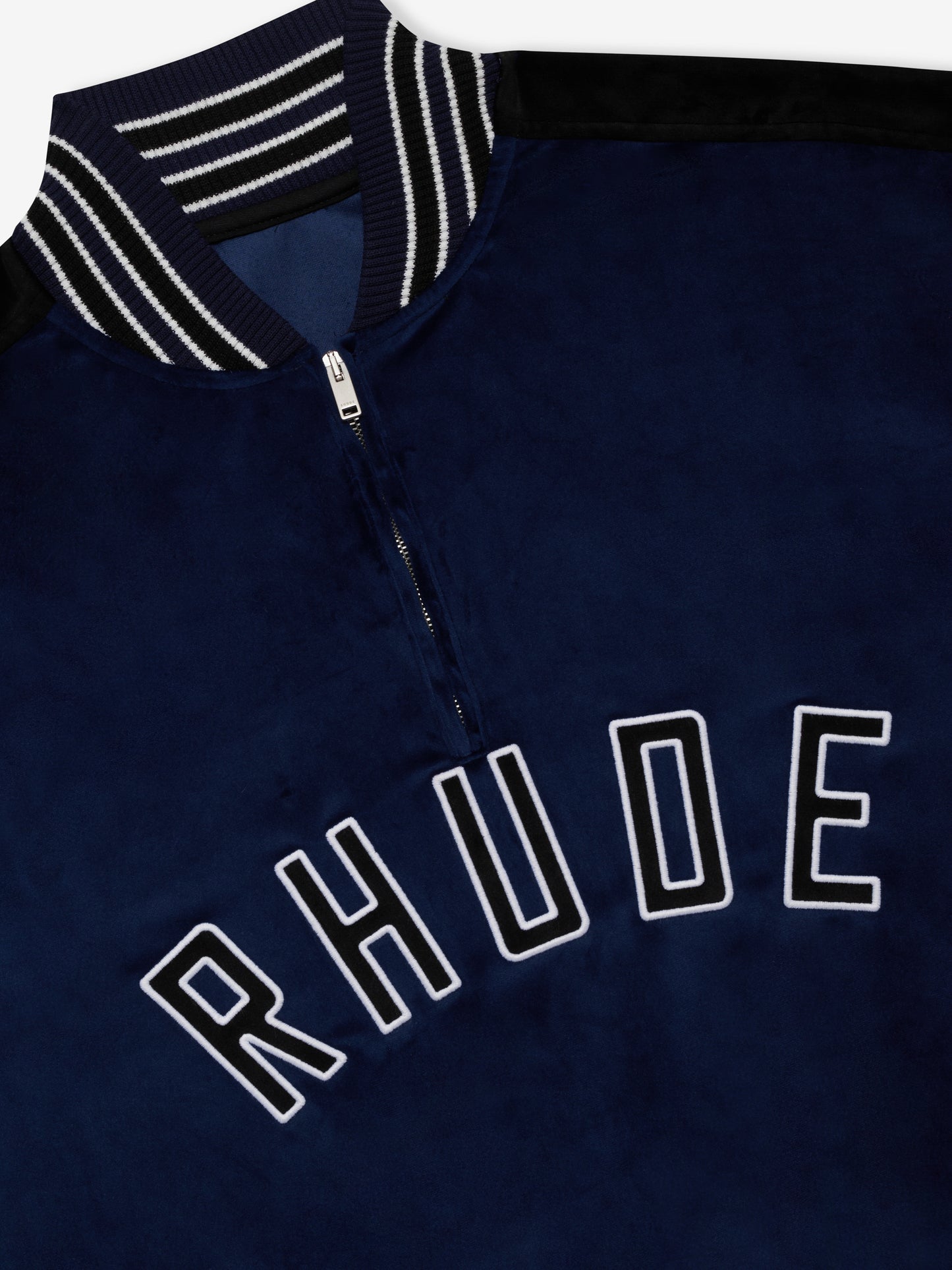 VELOUR TRACK QUARTER ZIP-UP