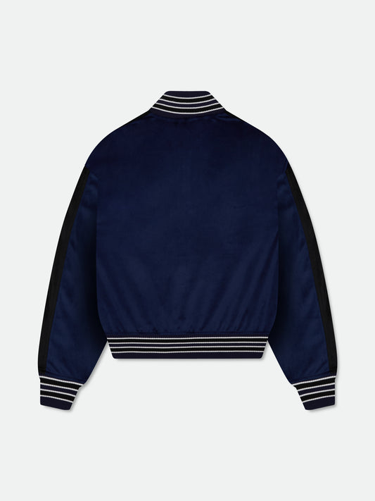 VELOUR TRACK QUARTER ZIP-UP