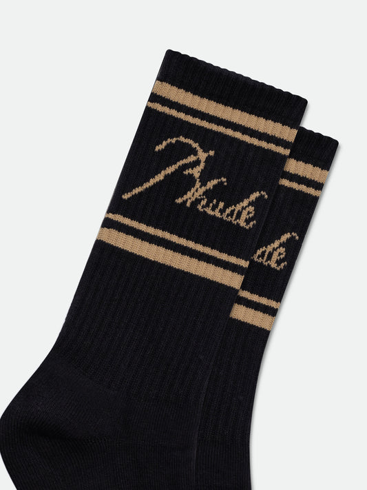 RHUDE SCRIPT LOGO SOCK