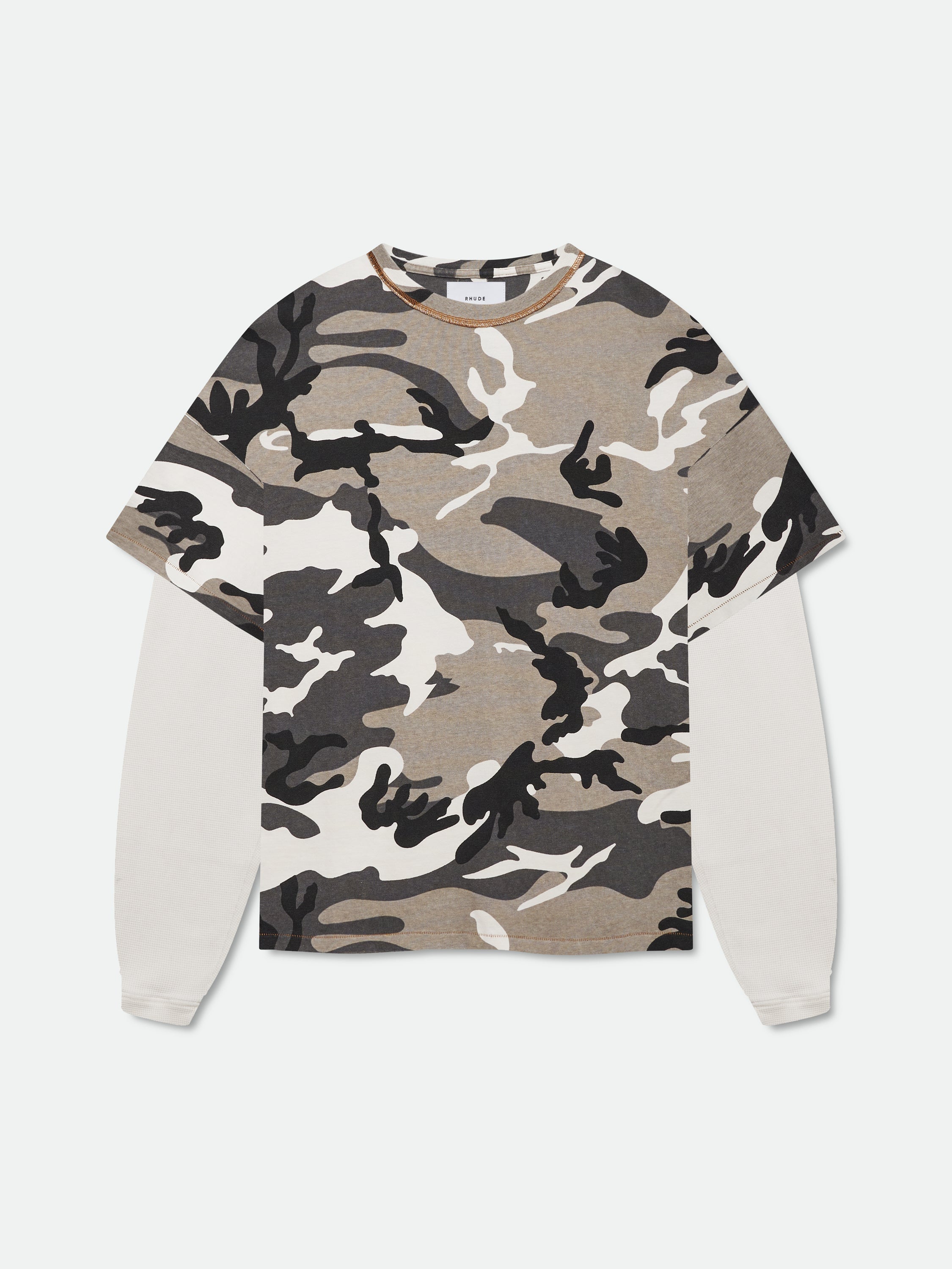 CAMO DOUBLE-LAYERED TEE