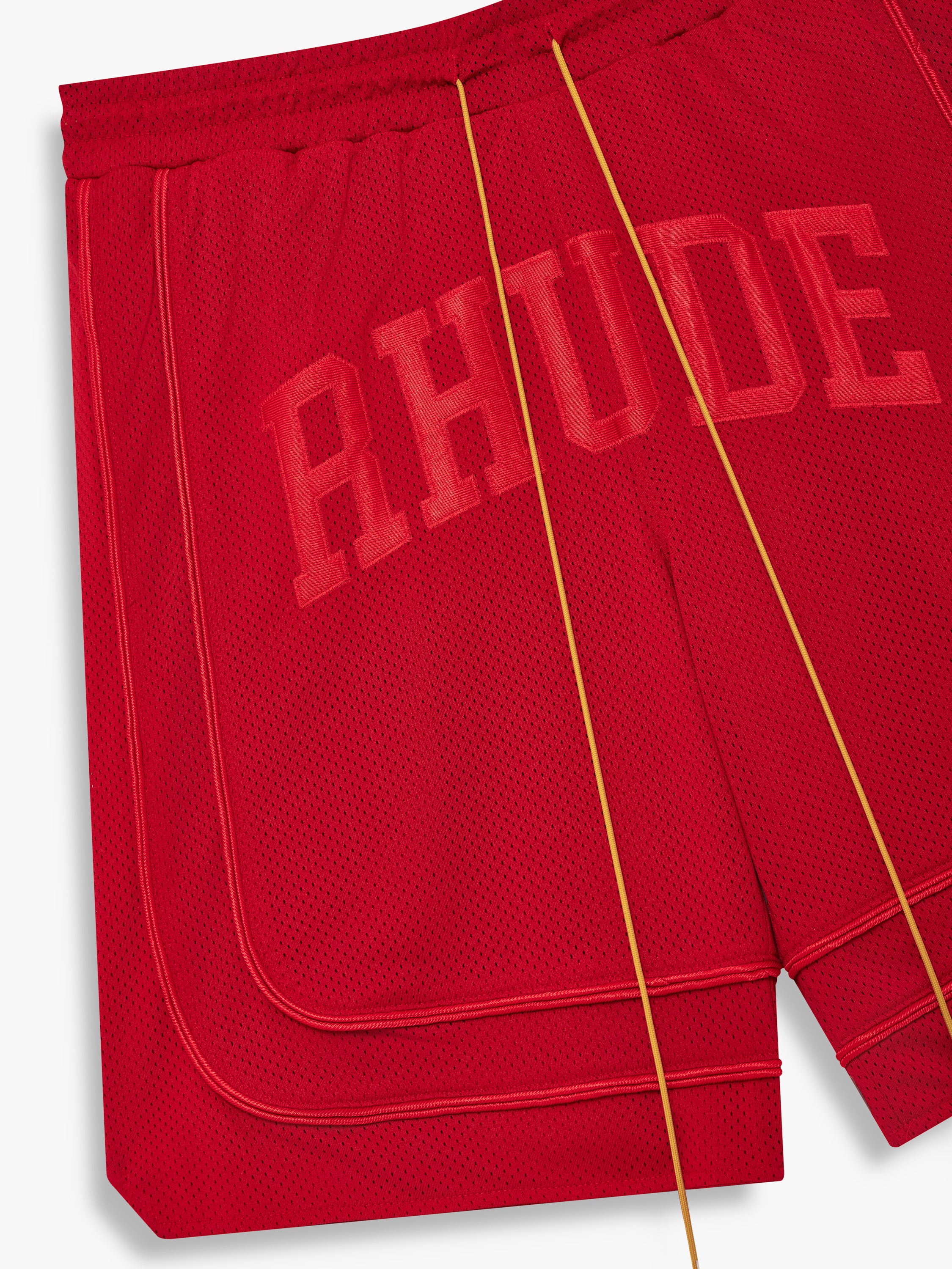 BAGGY COLLEGIATE LOGO SHORT – R H U D E